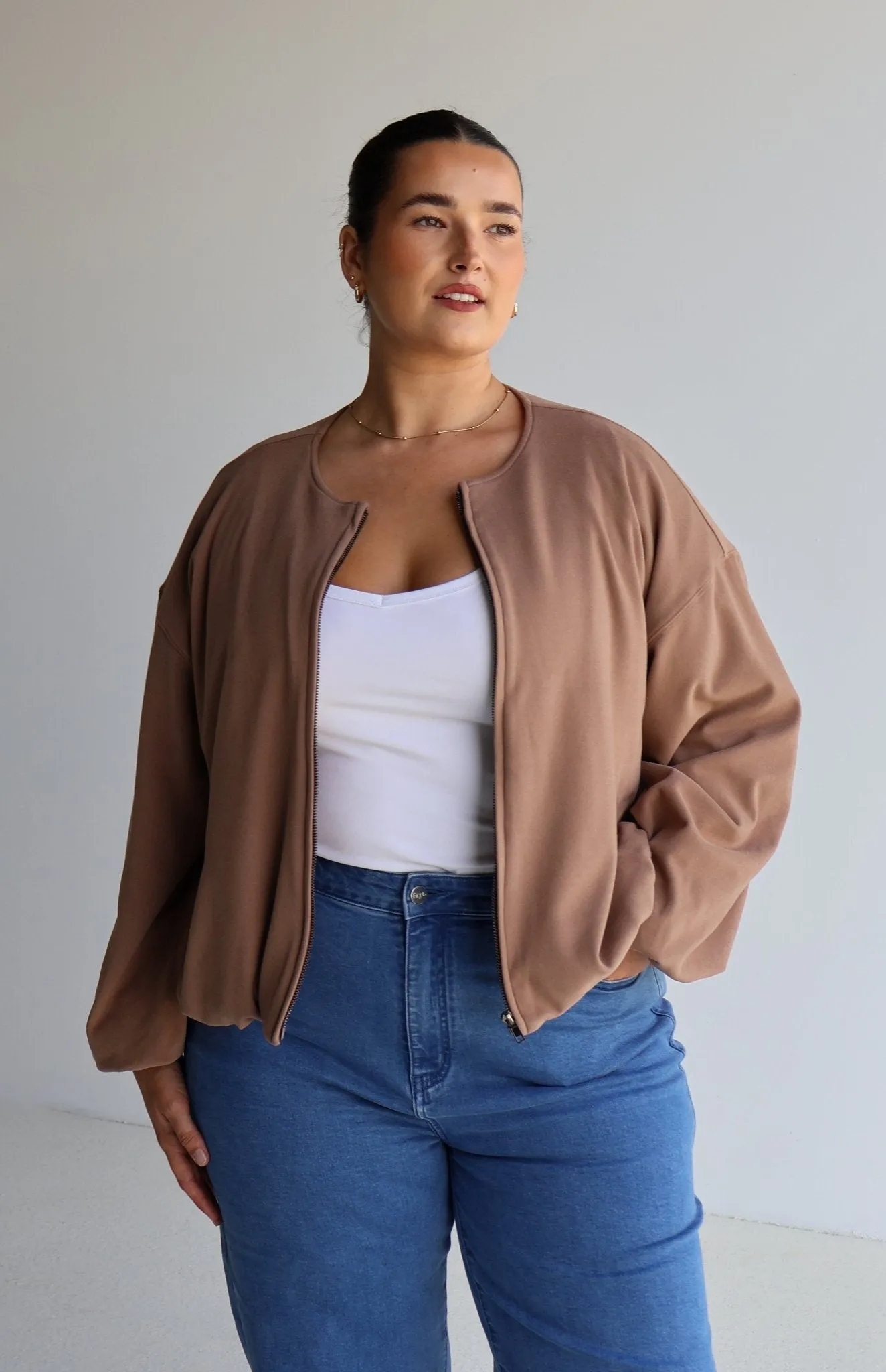 LAKIN BOMBER JACKET MOCHA sold by FAYT The Label