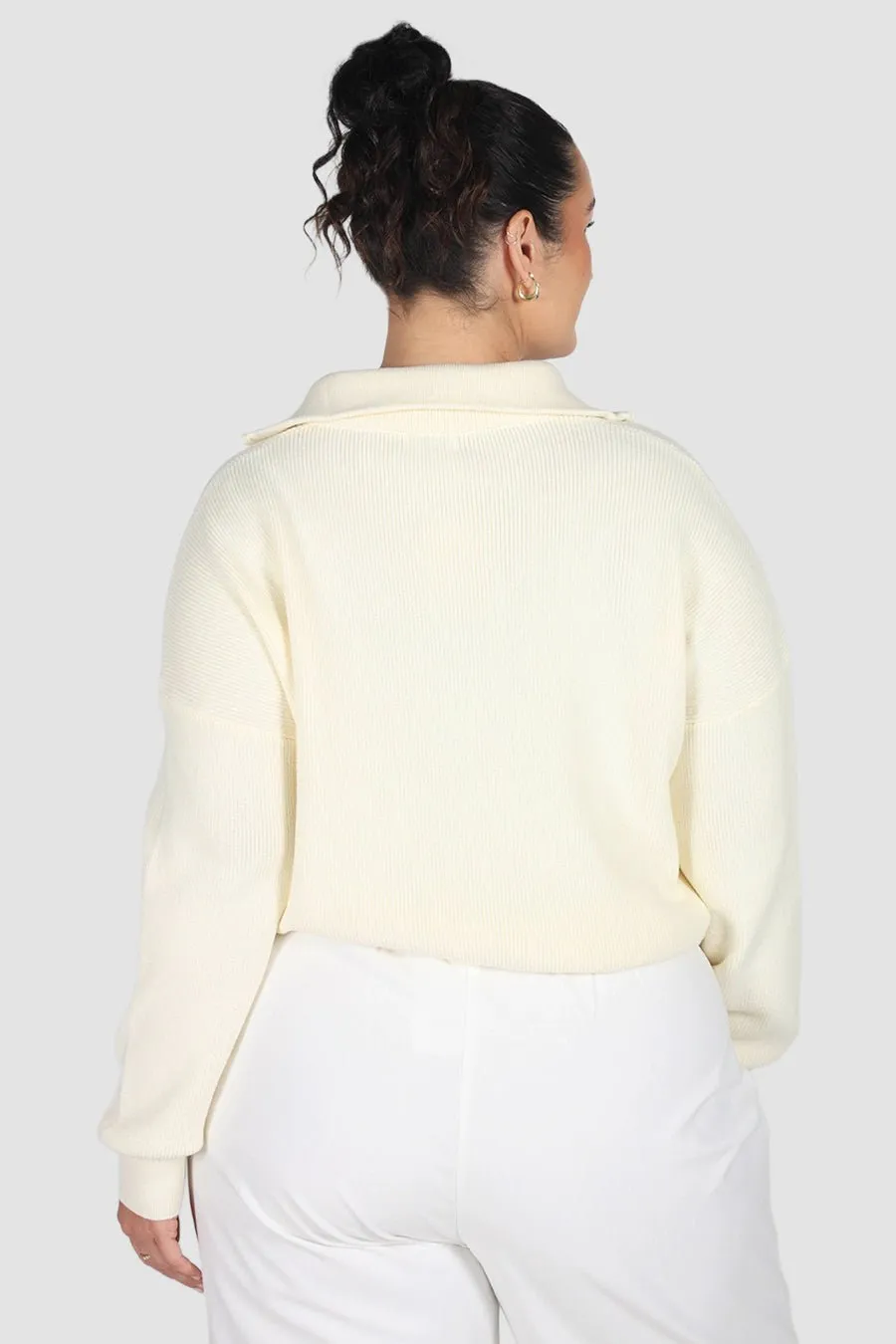 FLETCHER ZIP KNIT MILK sold by FAYT The Label product image thumbnail 4