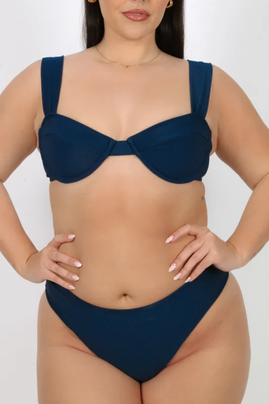 SULLY TOP NAVY RIB sold by FAYT The Label