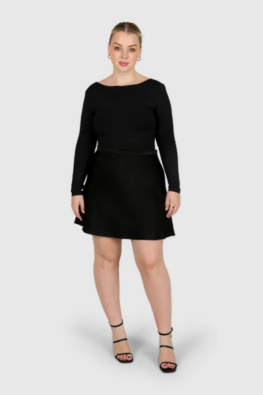 RENATA SLIP MINI SKIRT BLACK sold by FAYT The Label