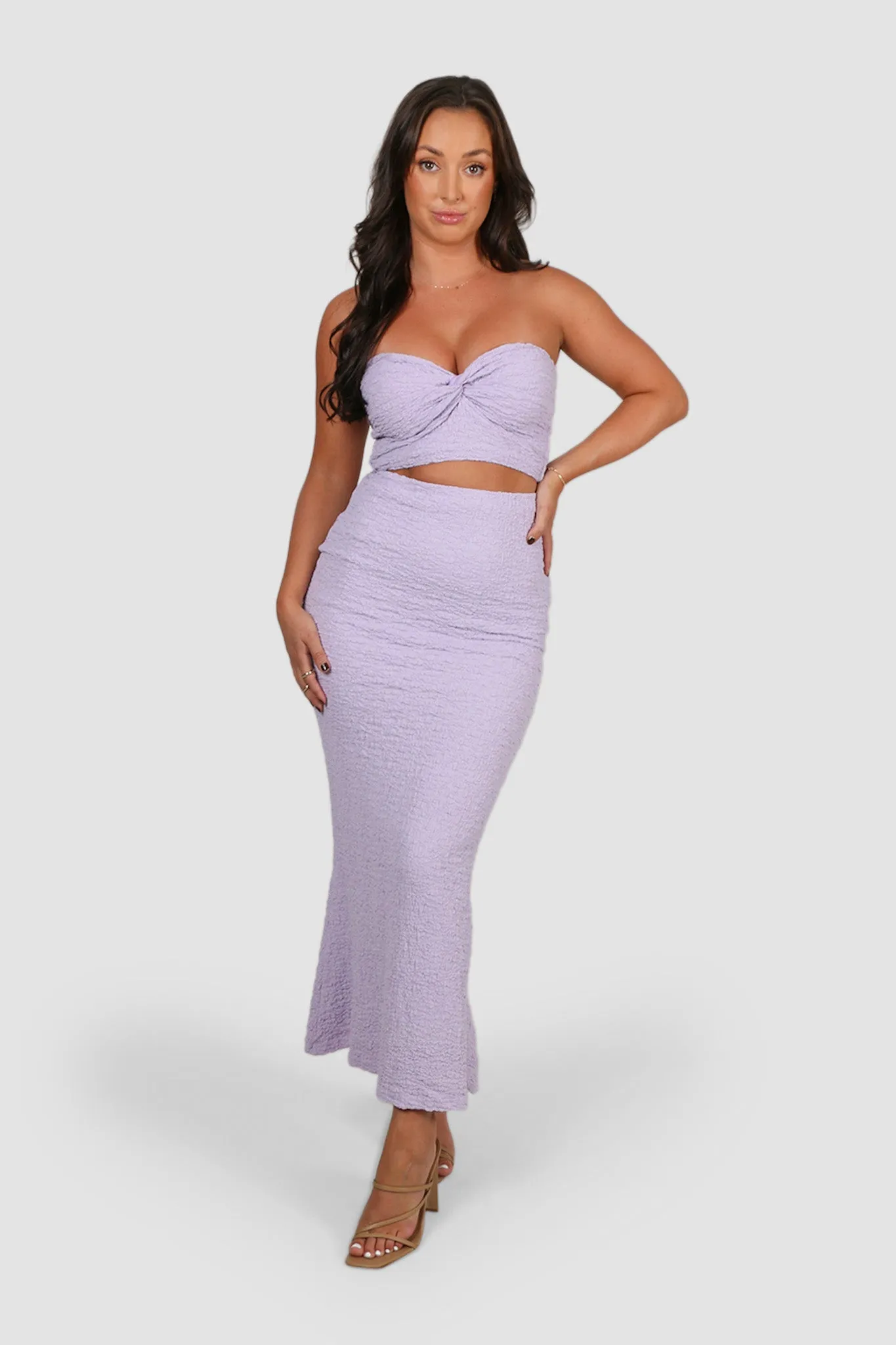 ZENNA MIDI SKIRT LILAC sold by FAYT The Label product image thumbnail 4
