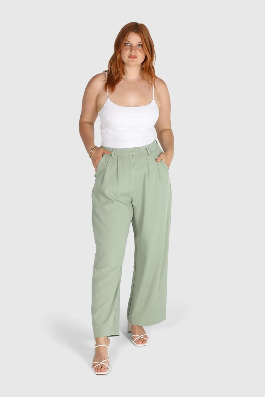 DOWNTOWN PANT SOFT GREEN sold by FAYT The Label product image thumbnail 2