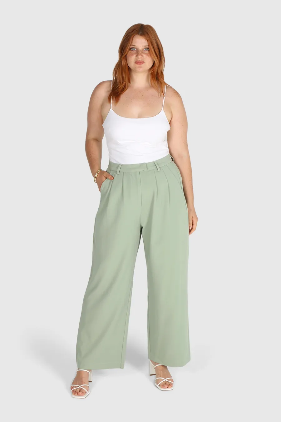DOWNTOWN PANT SOFT GREEN sold by FAYT The Label product image thumbnail 3