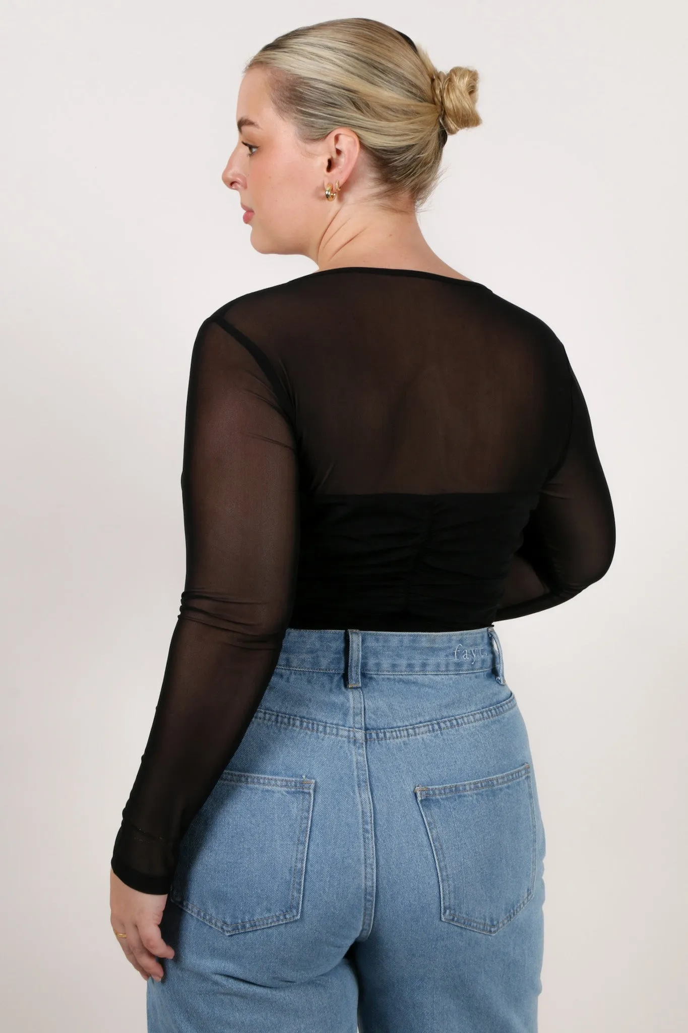 SERENA MESH TOP BLACK sold by FAYT The Label product image thumbnail 5
