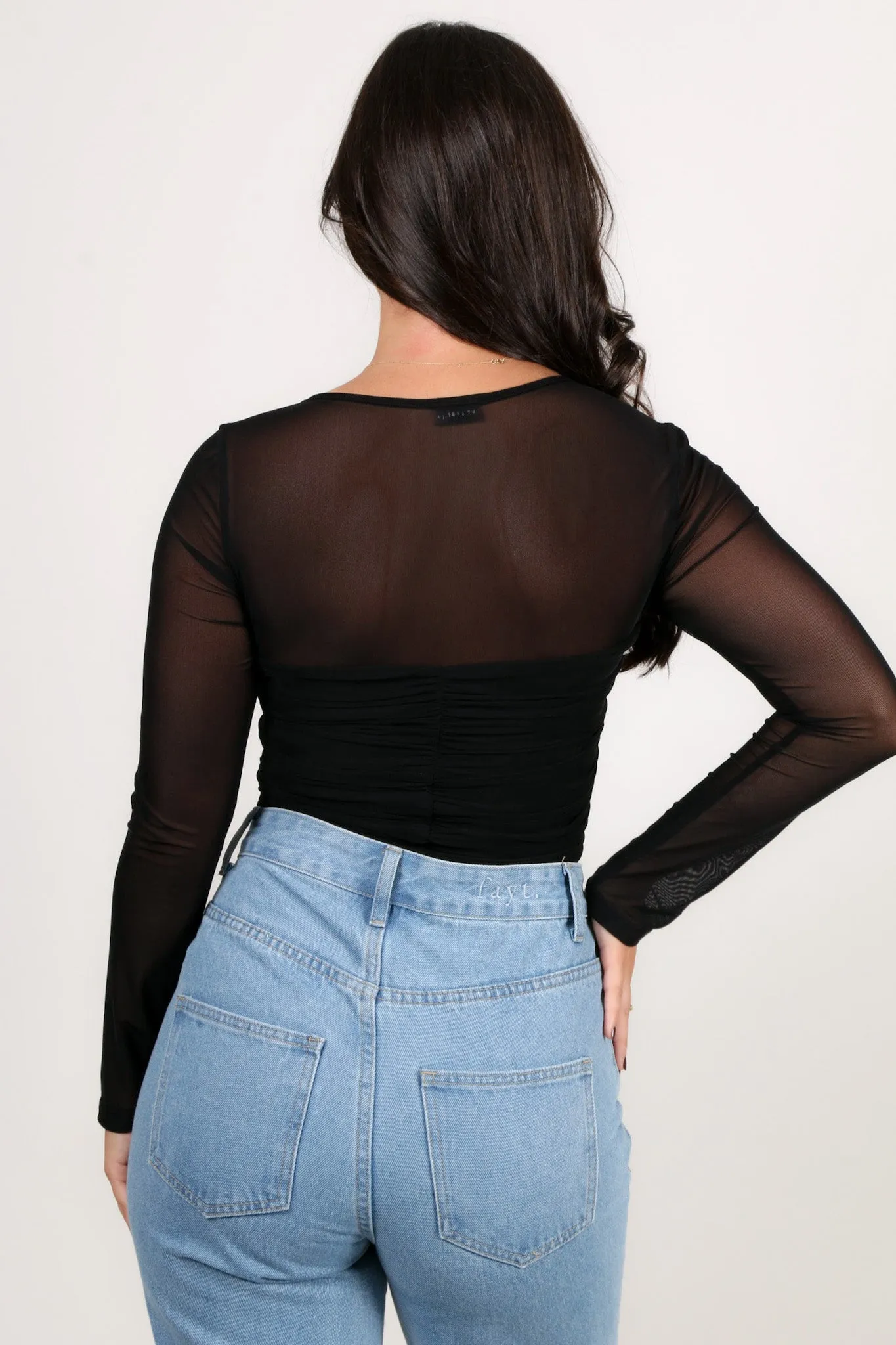 SERENA MESH TOP BLACK sold by FAYT The Label product image thumbnail 3