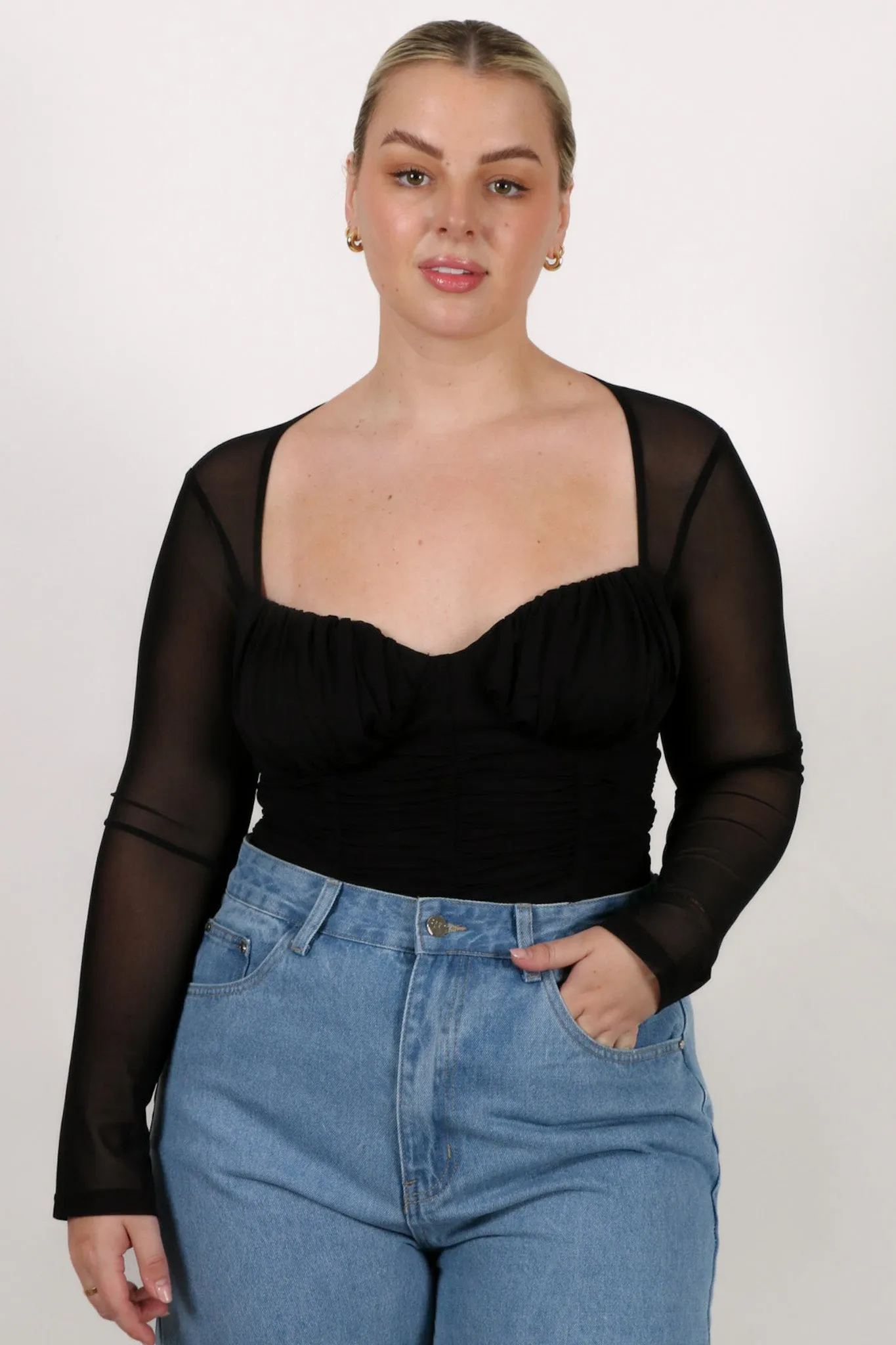 SERENA MESH TOP BLACK sold by FAYT The Label product image thumbnail 4