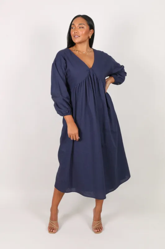 ALESSIA MAXI DRESS NAVY sold by FAYT The Label