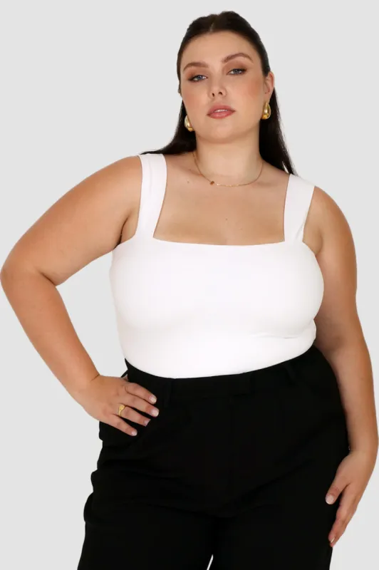 QUINN TOP WHITE sold by FAYT The Label