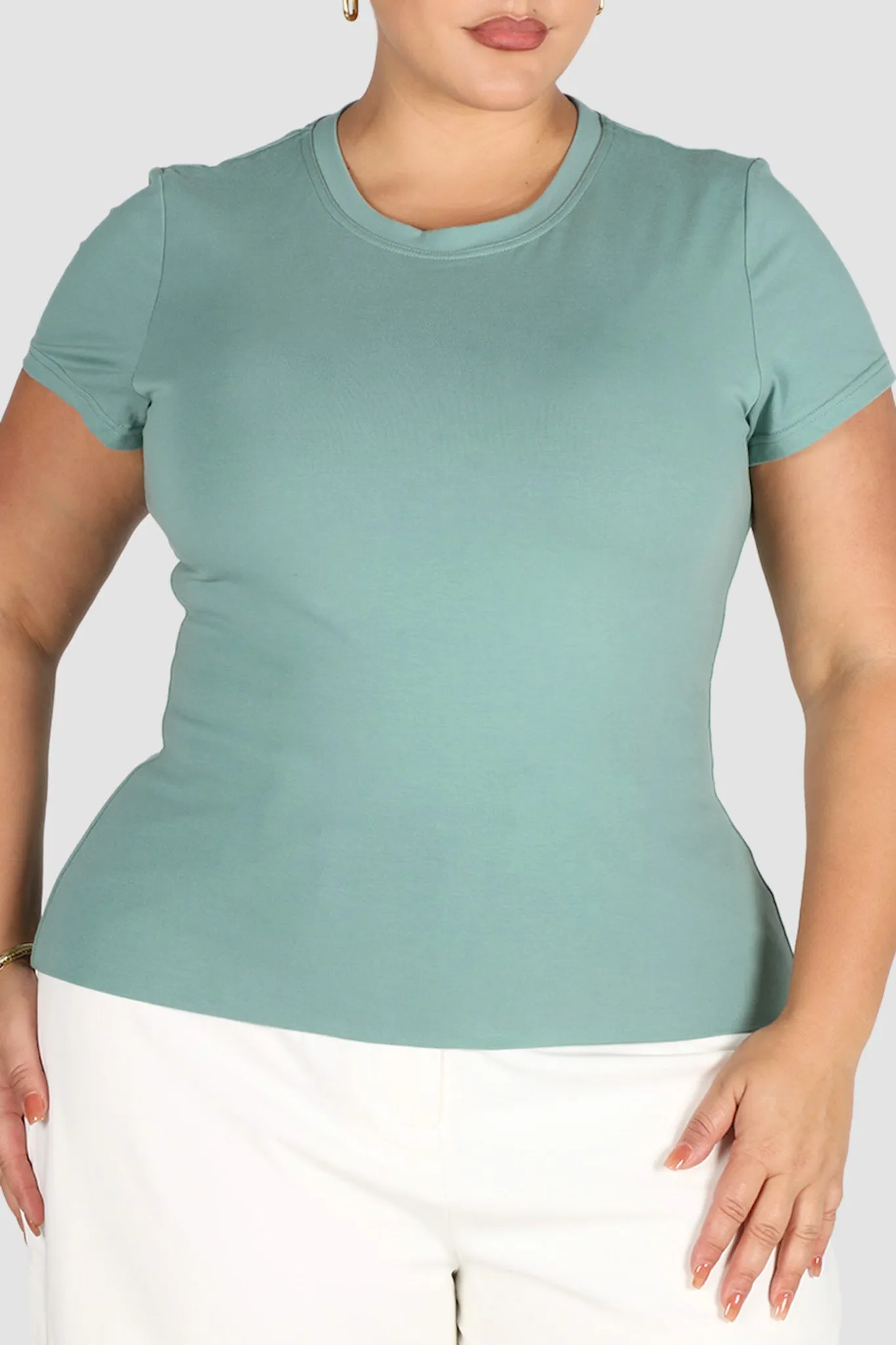 BUTTERY TEE SOFT GREEN sold by FAYT The Label product image thumbnail 4
