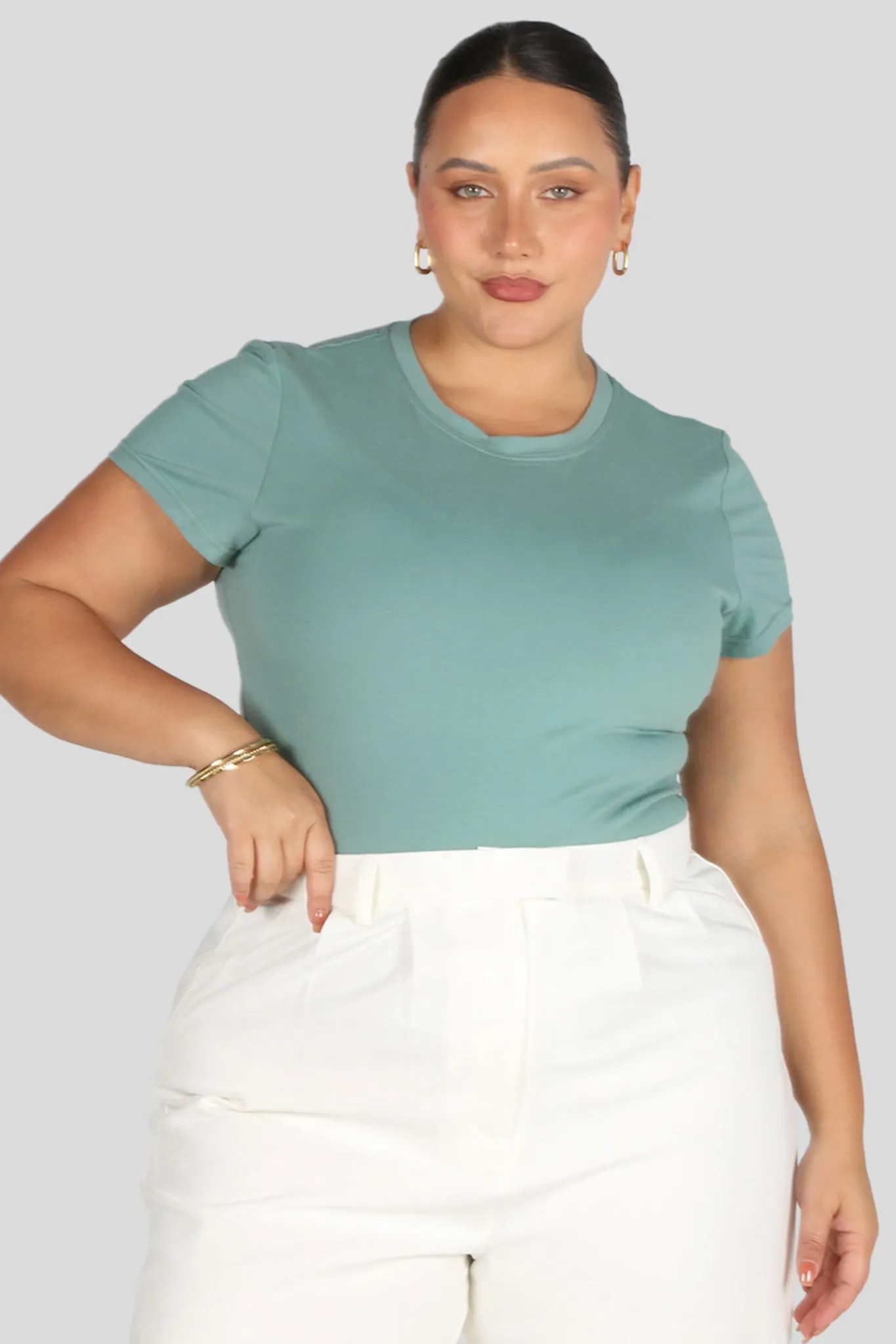 BUTTERY TEE SOFT GREEN sold by FAYT The Label product image thumbnail 2