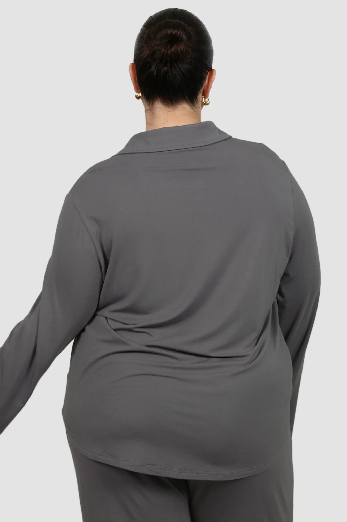 BUTTERY SLEEP TOP L/S GREY sold by FAYT The Label product image thumbnail 3