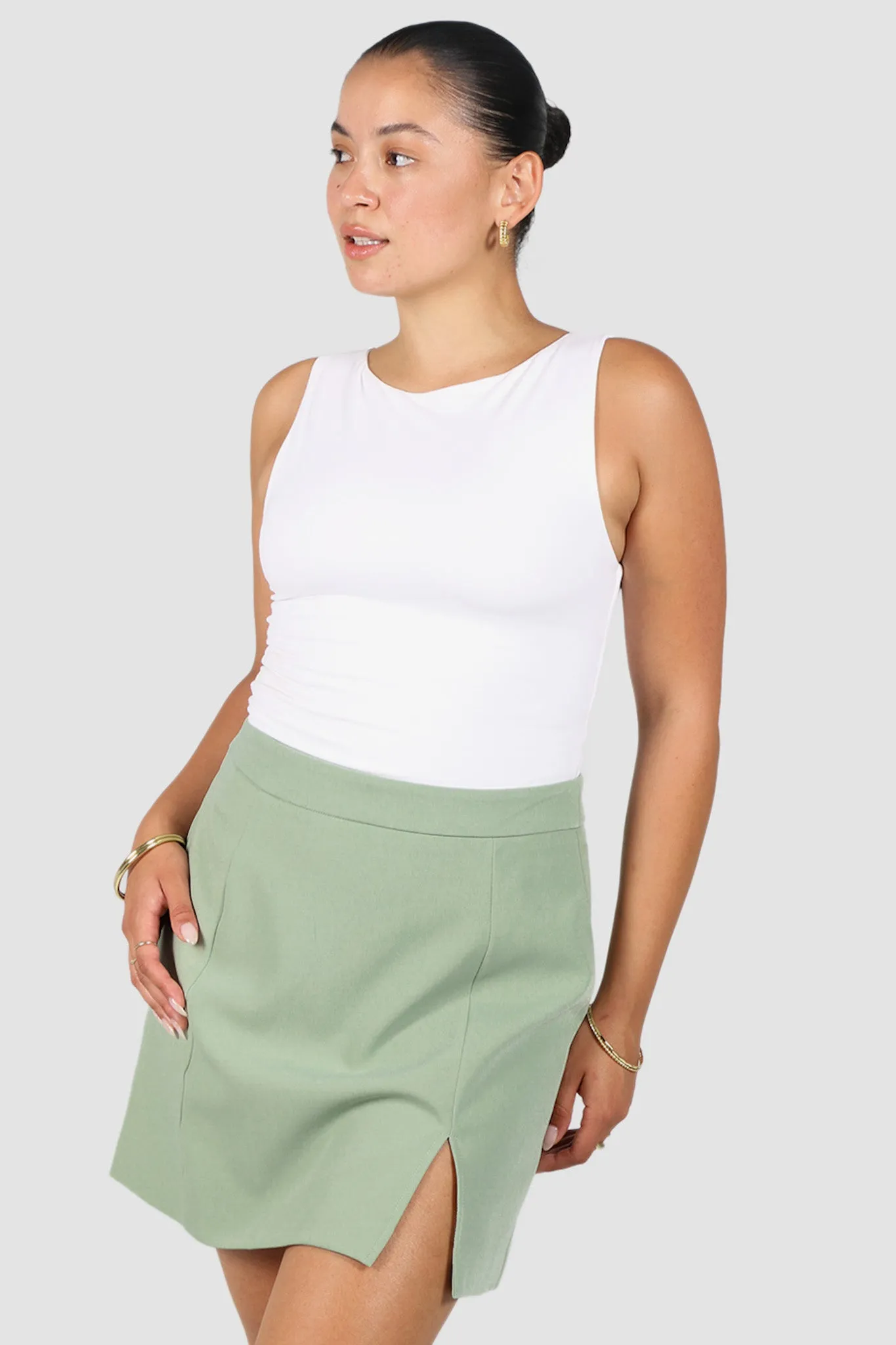 ANA SKIRT SAGE GREEN sold by FAYT The Label product image thumbnail 3