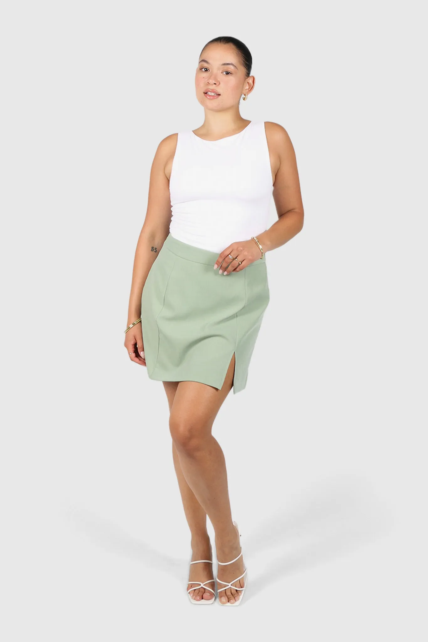ANA SKIRT SAGE GREEN sold by FAYT The Label product image thumbnail 4