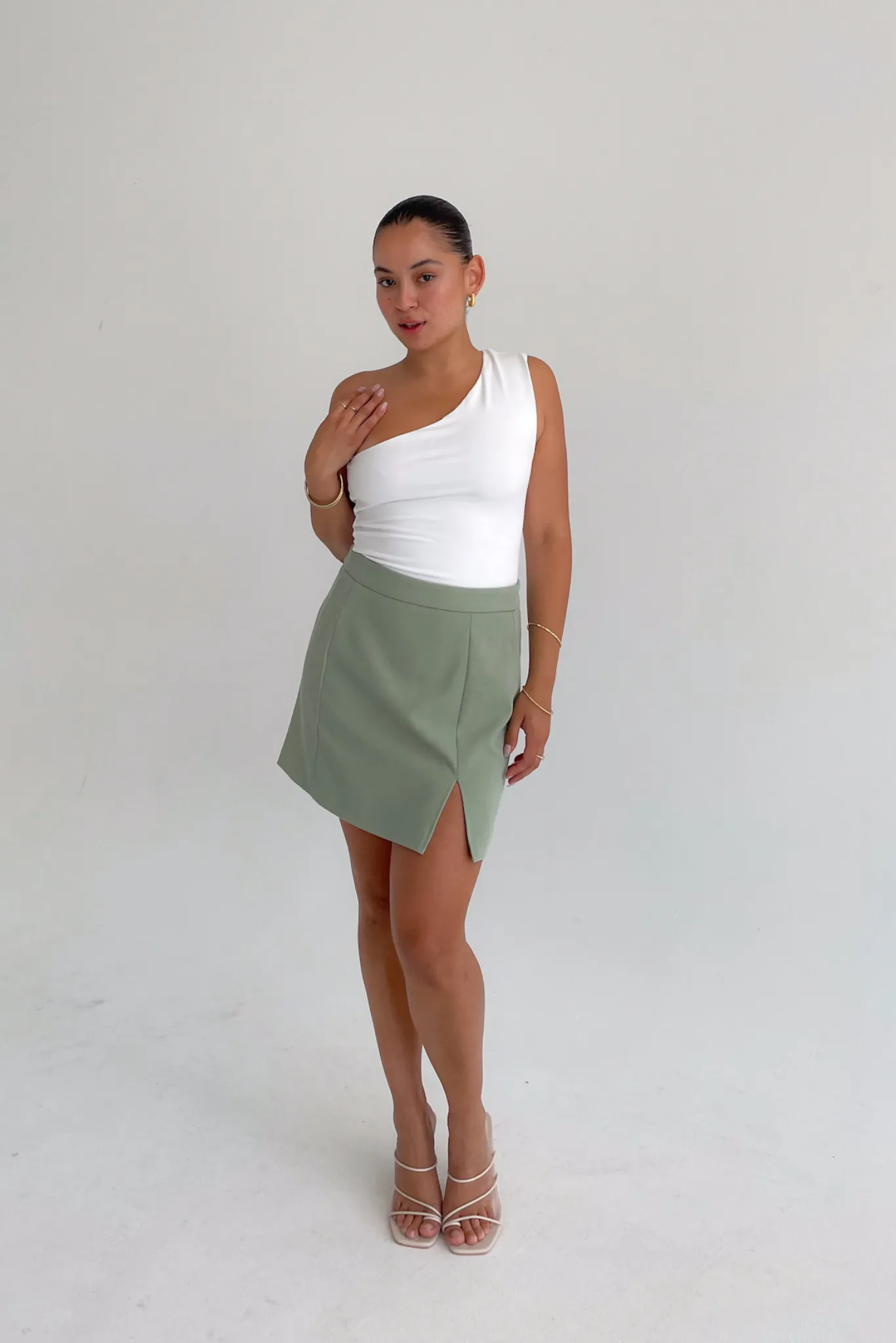 ANA SKIRT SAGE GREEN sold by FAYT The Label product image thumbnail 2