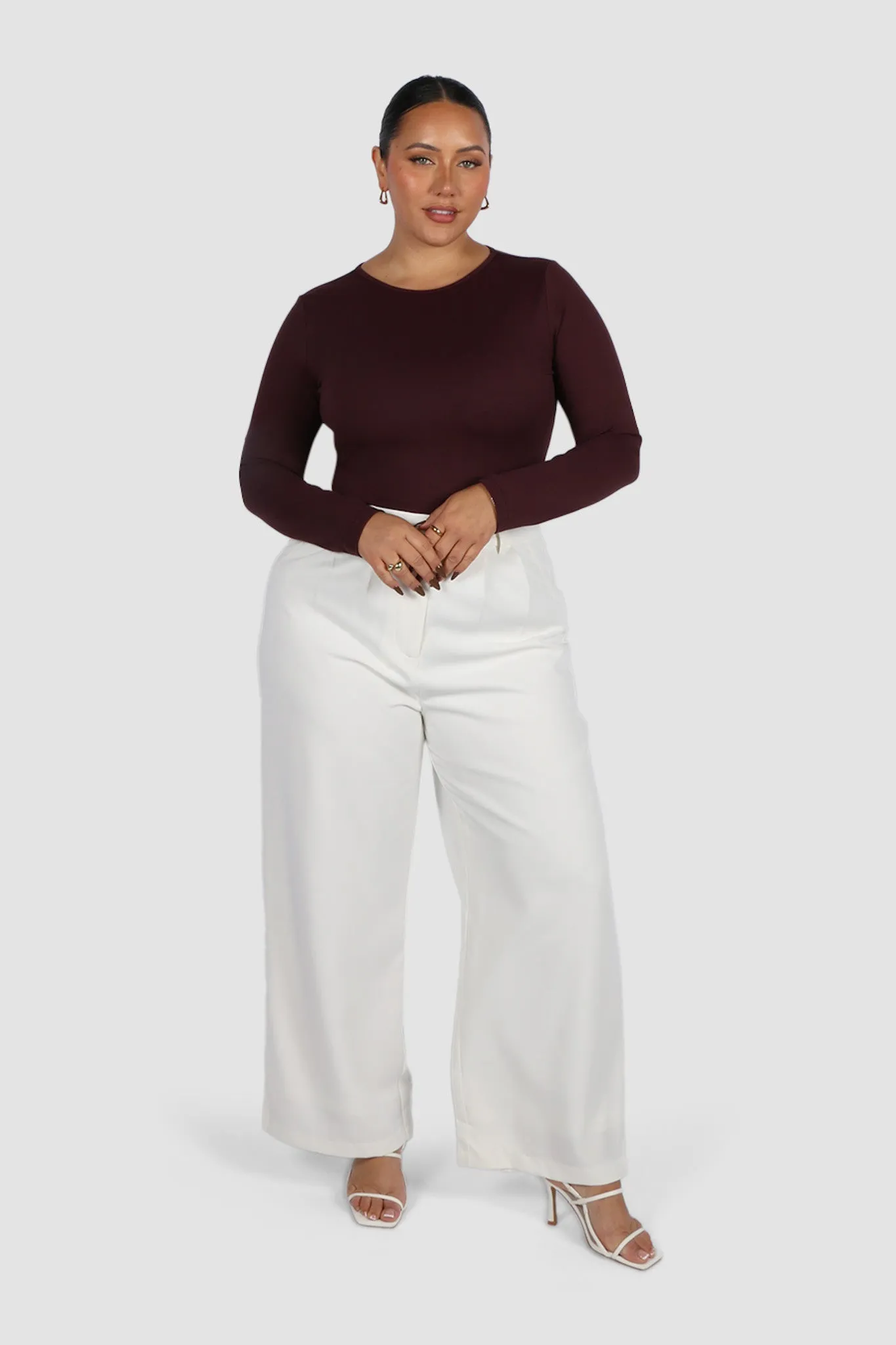 L/S BODYSUIT DEEP PLUM sold by FAYT The Label