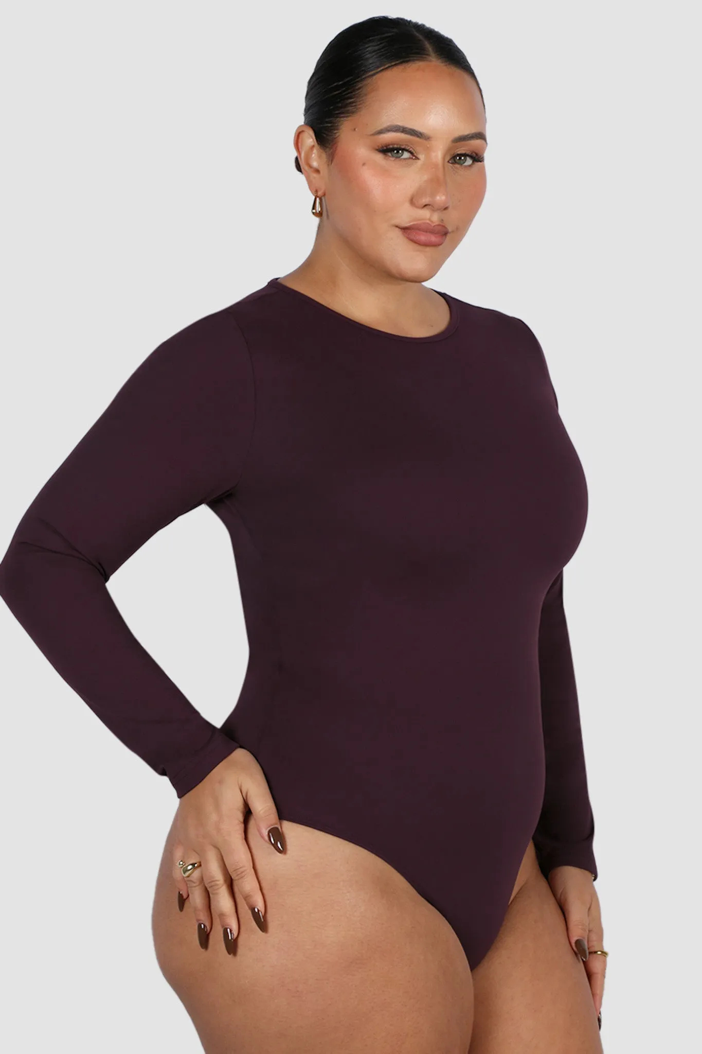 L/S BODYSUIT DEEP PLUM sold by FAYT The Label product image thumbnail 5
