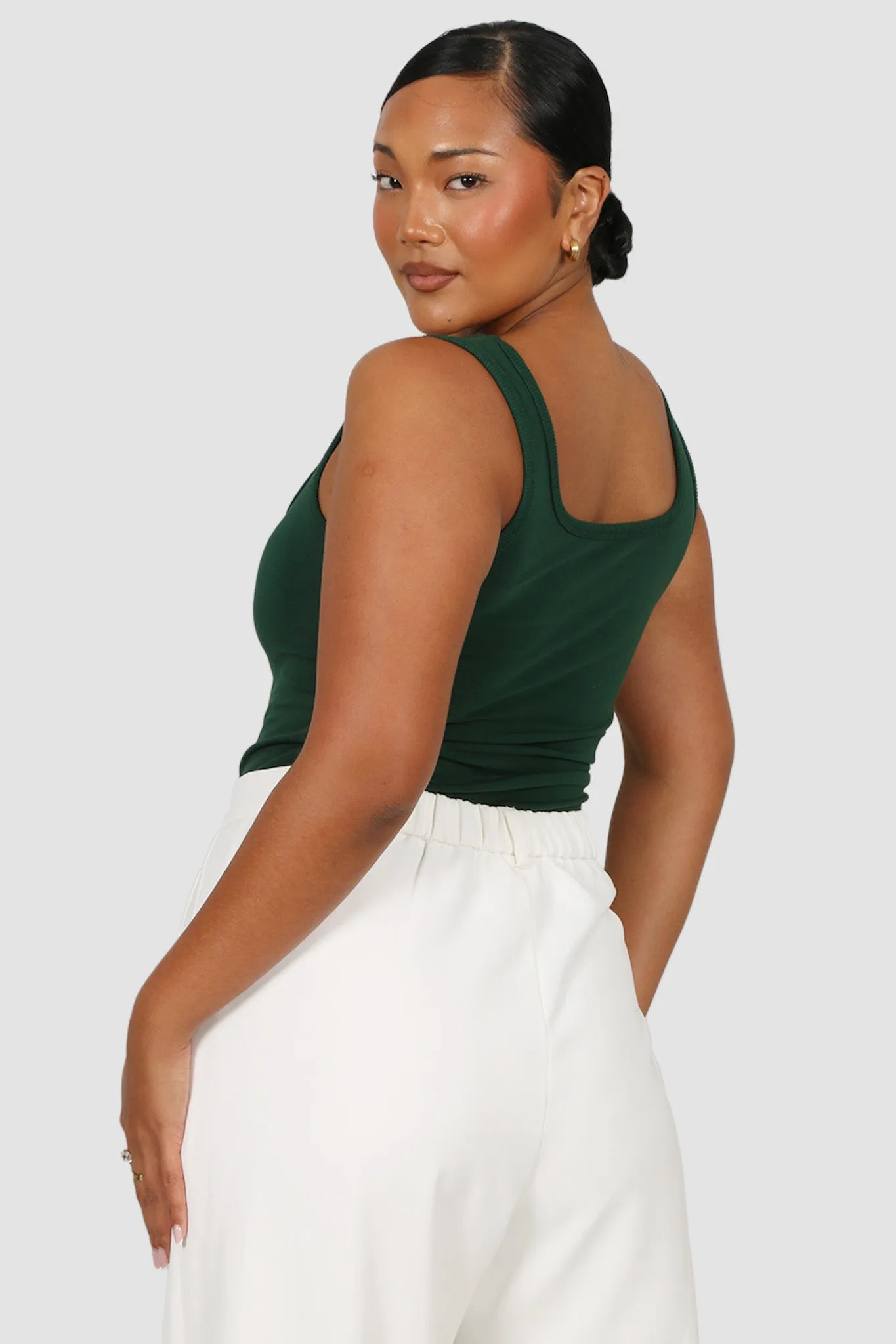 FAYT LOGO TANK DEEP GREEN sold by FAYT The Label product image thumbnail 2