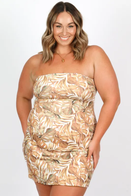 JOSE MINI DRESS LEAF PRINT sold by FAYT The Label