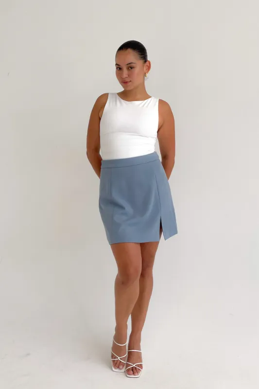 ANA SKIRT POWDER BLUE sold by FAYT The Label