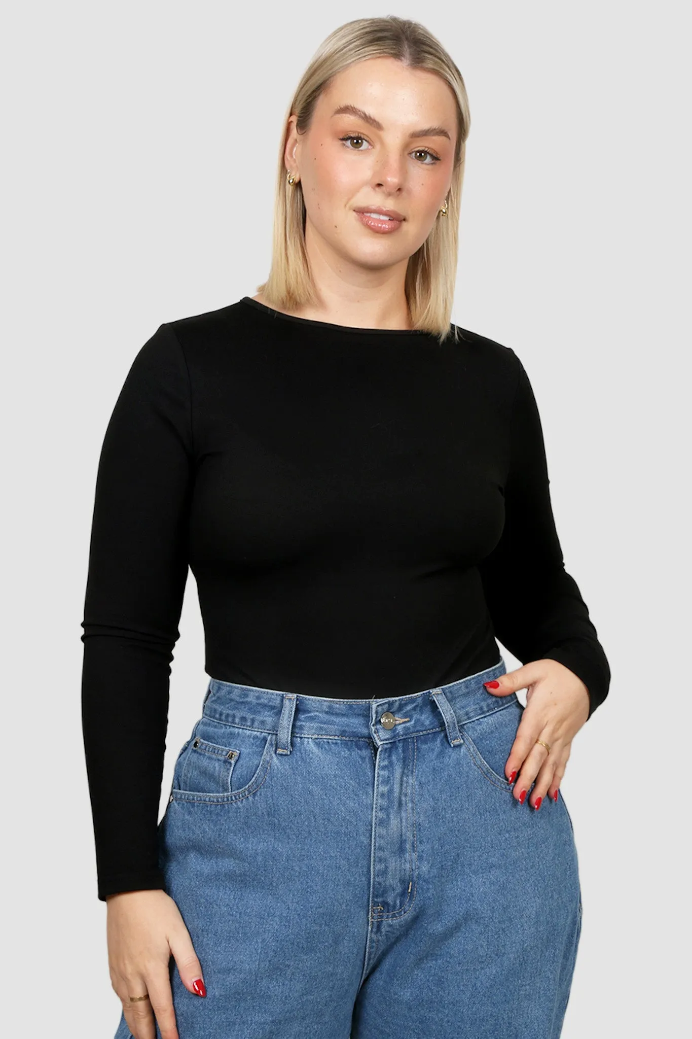 L/S BODYSUIT BLACK sold by FAYT The Label