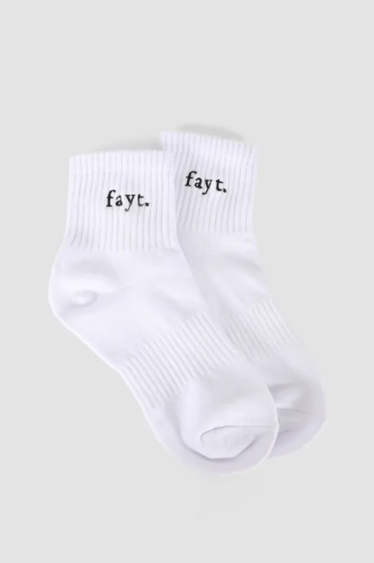FAYT LOGO SOCKS WHITE sold by FAYT The Label