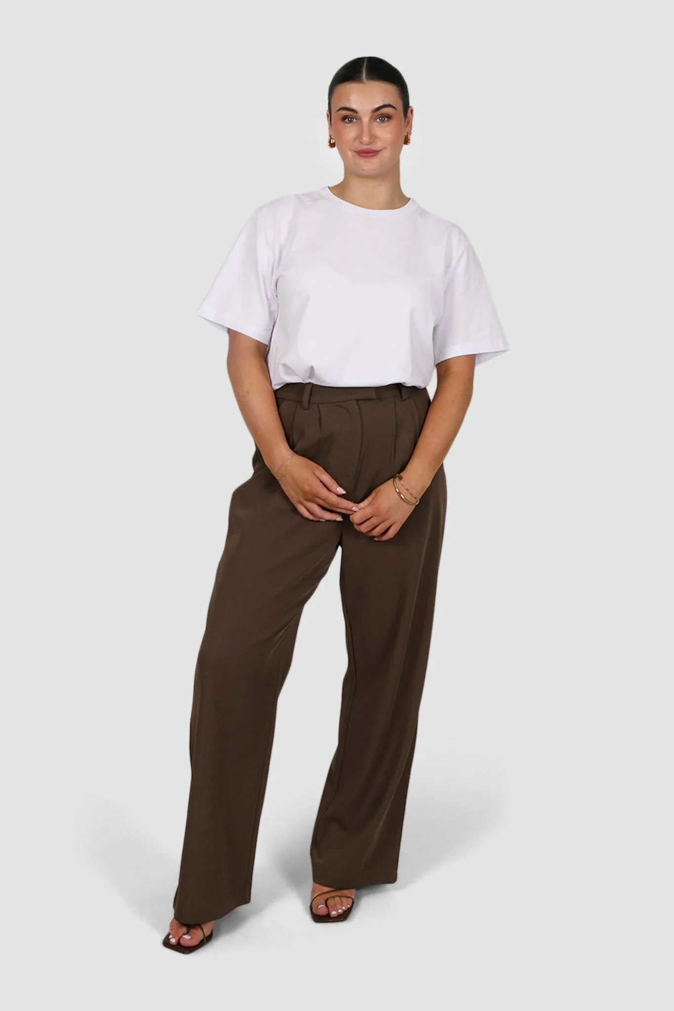 DOWNTOWN PANT CHOCOLATE TALL FIT sold by FAYT The Label product image thumbnail 5