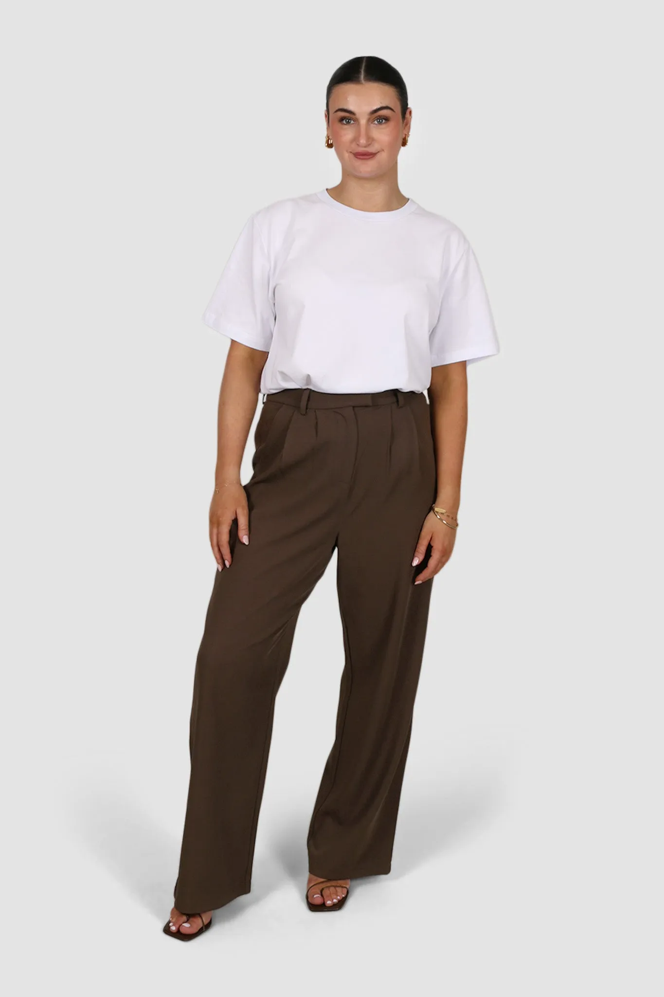 DOWNTOWN PANT CHOCOLATE TALL FIT sold by FAYT The Label product image thumbnail 3