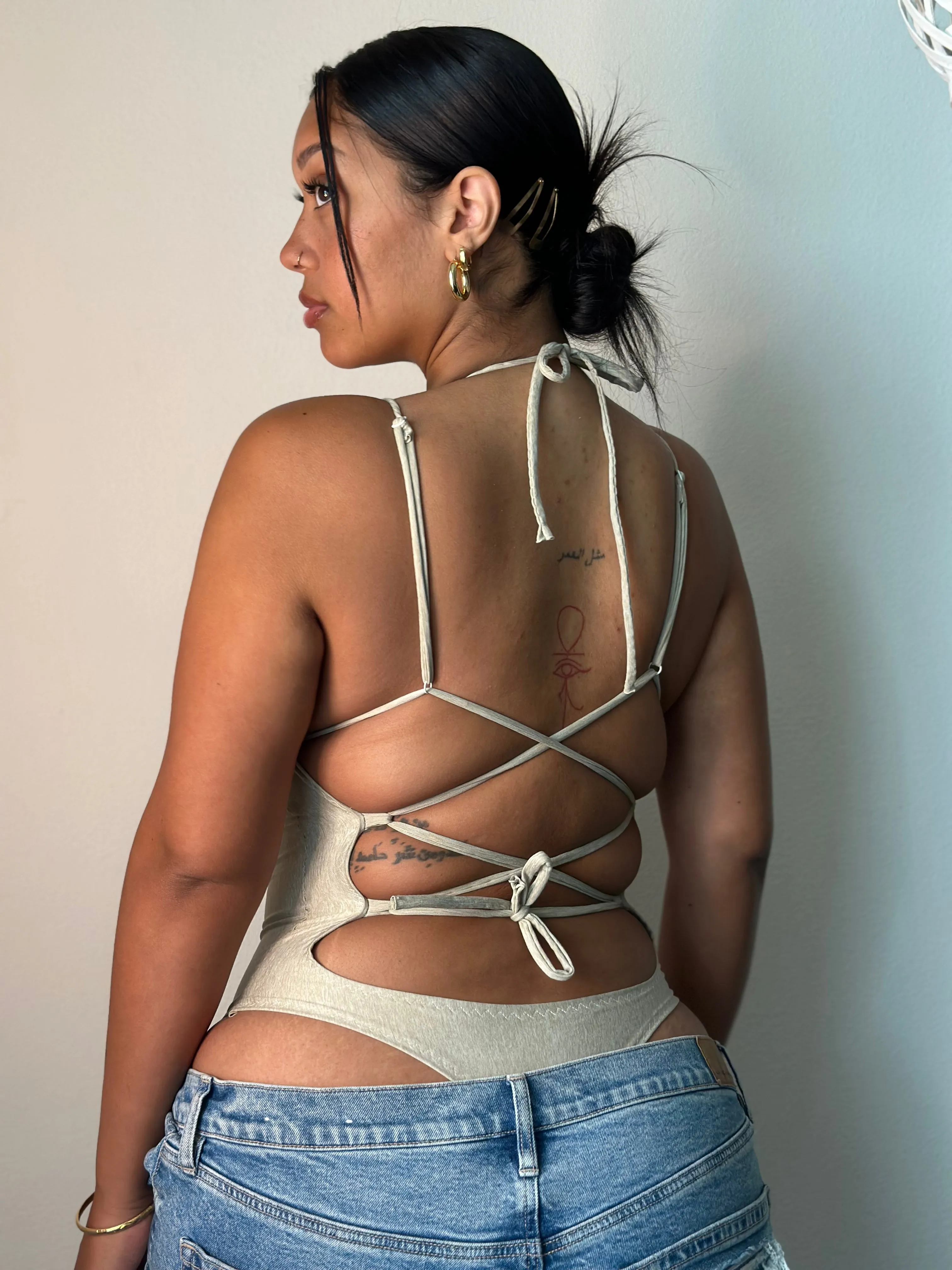 Beige Butter Bodysuit sold by Vanusian Swim product image thumbnail 2