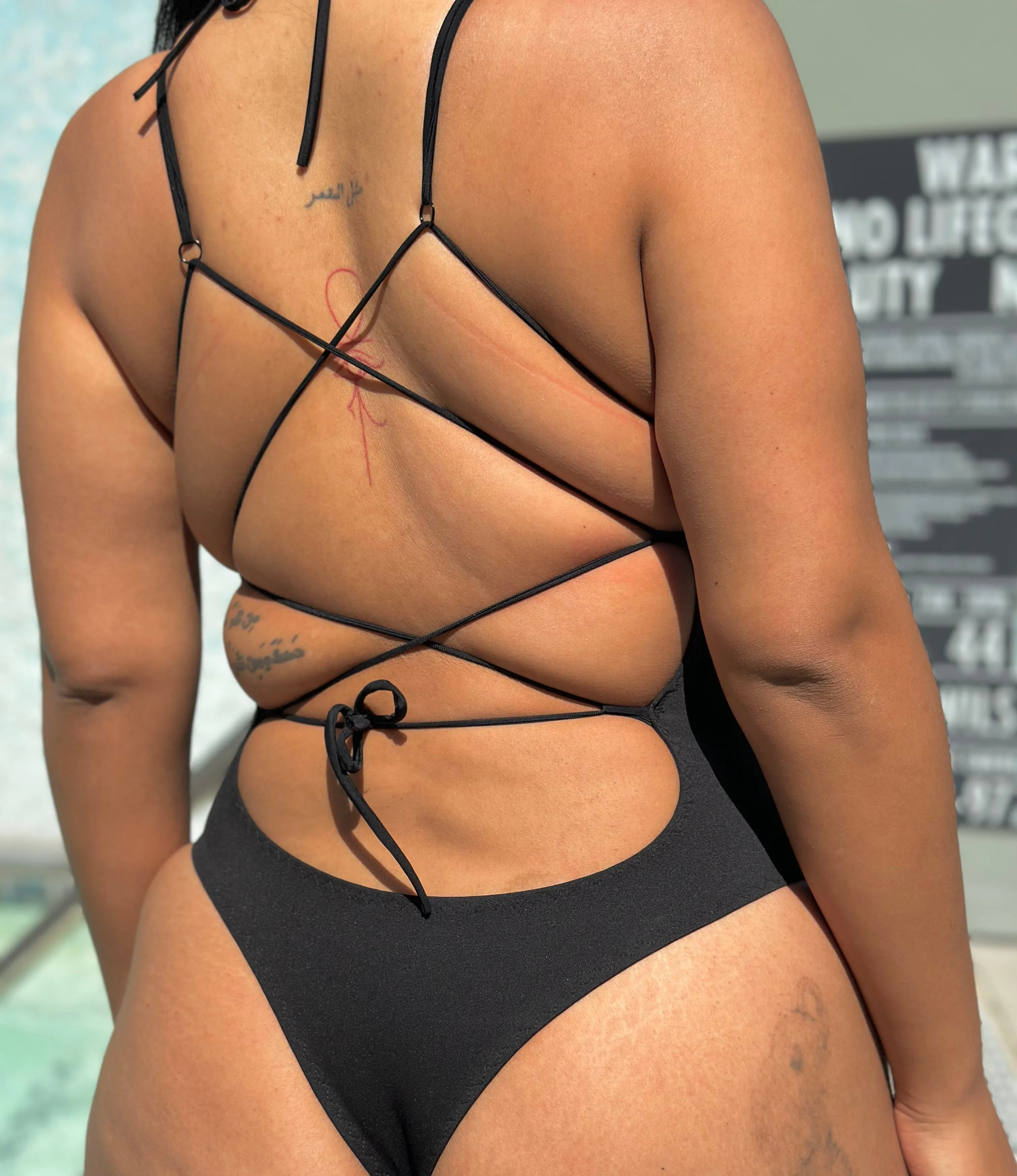 Simple Black One Piece sold by Vanusian Swim product image thumbnail 2