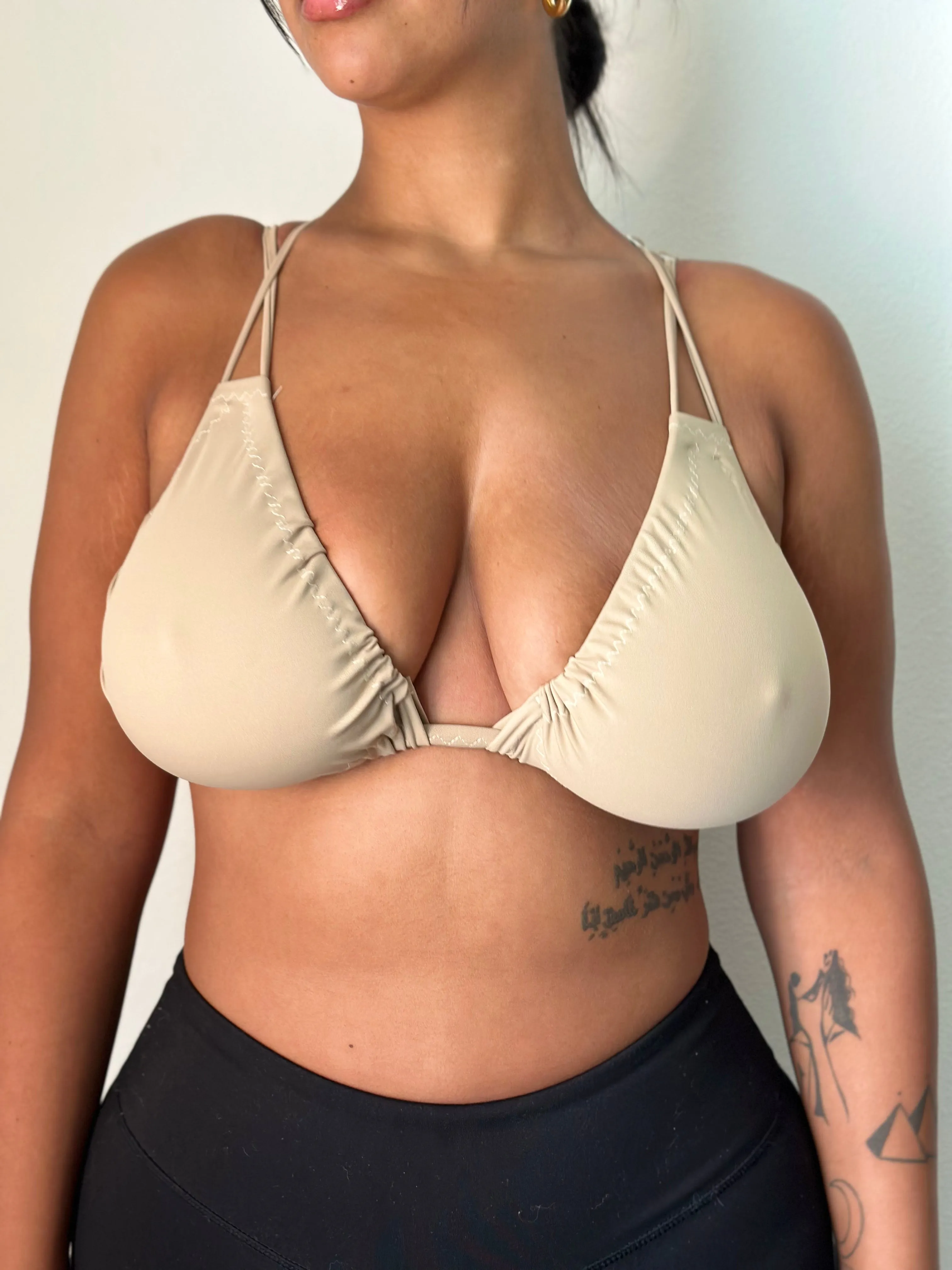 Beige Bralette sold by Vanusian Swim product image thumbnail 2