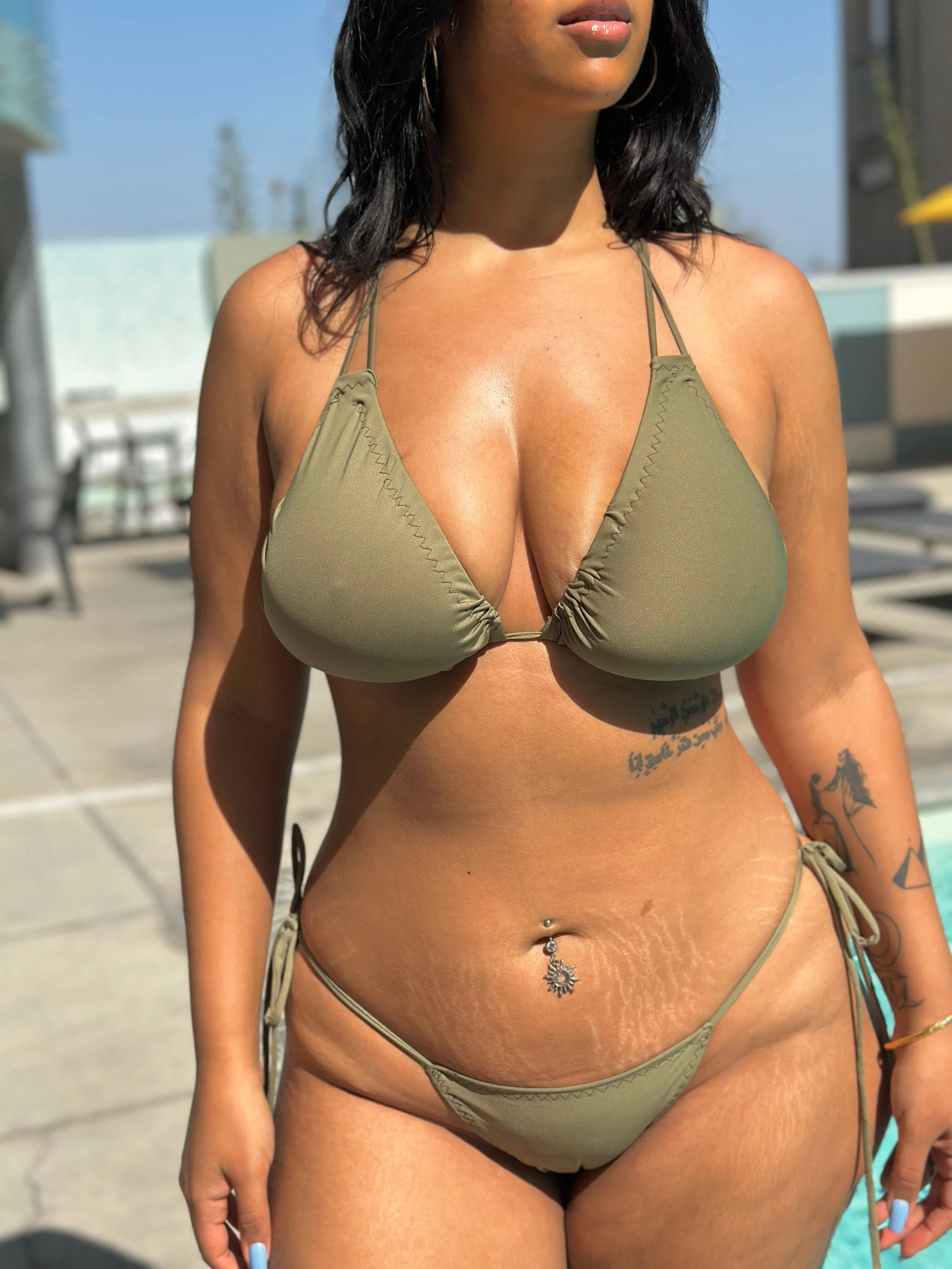 Simple Olive Top sold by Vanusian Swim