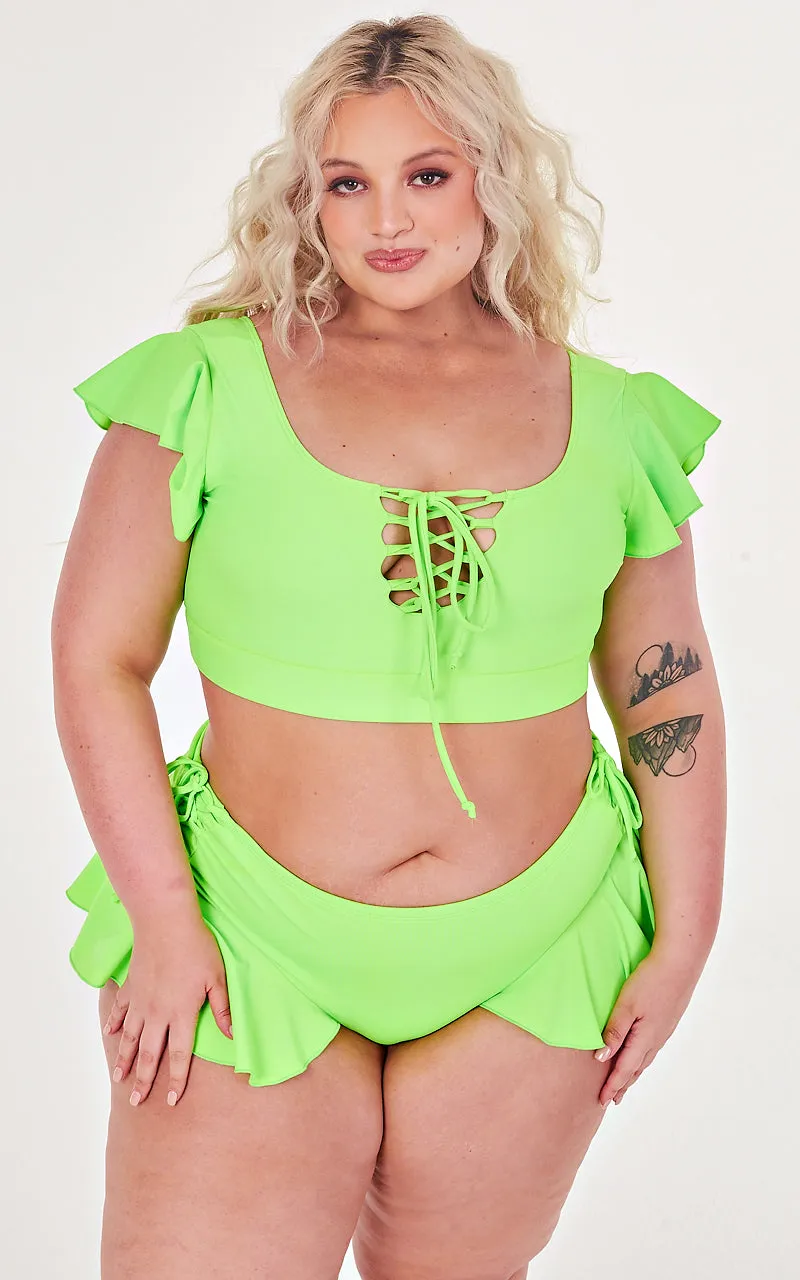 Naomi top in neon palm green sold by Alpine Butterfly product image thumbnail 2