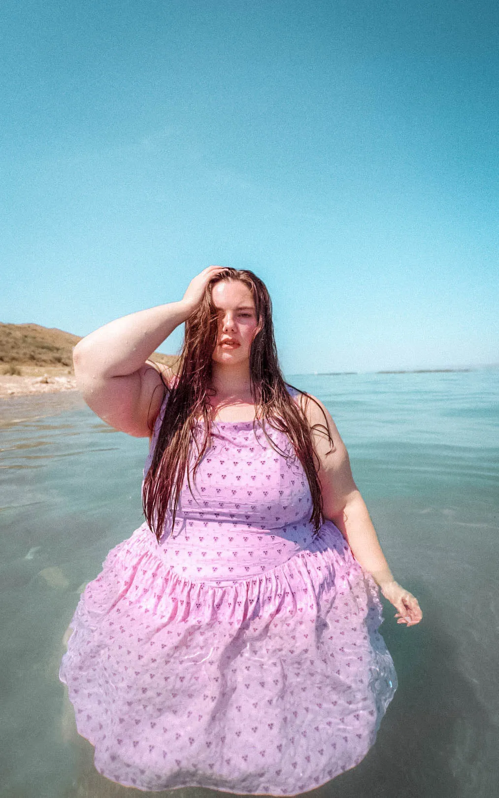Halter Mini Dress in Lavender sold by Alpine Butterfly