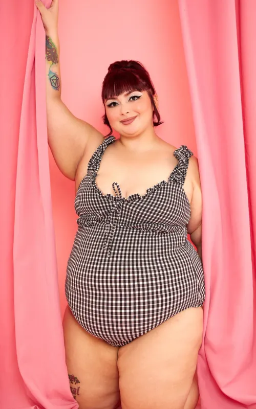 Elle One-Piece in Black & White sold by Alpine Butterfly