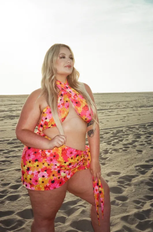 Celine Top in Pink Daisy sold by Alpine Butterfly