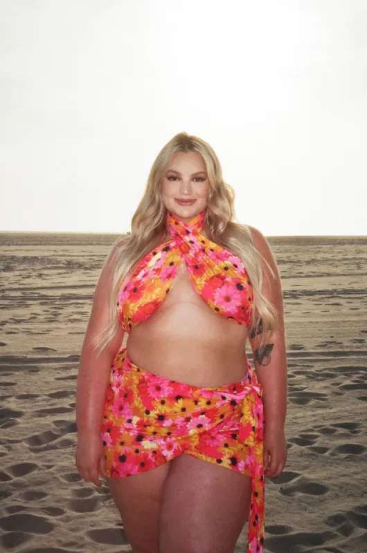 Alma Skirt in Pink Daisy sold by Alpine Butterfly