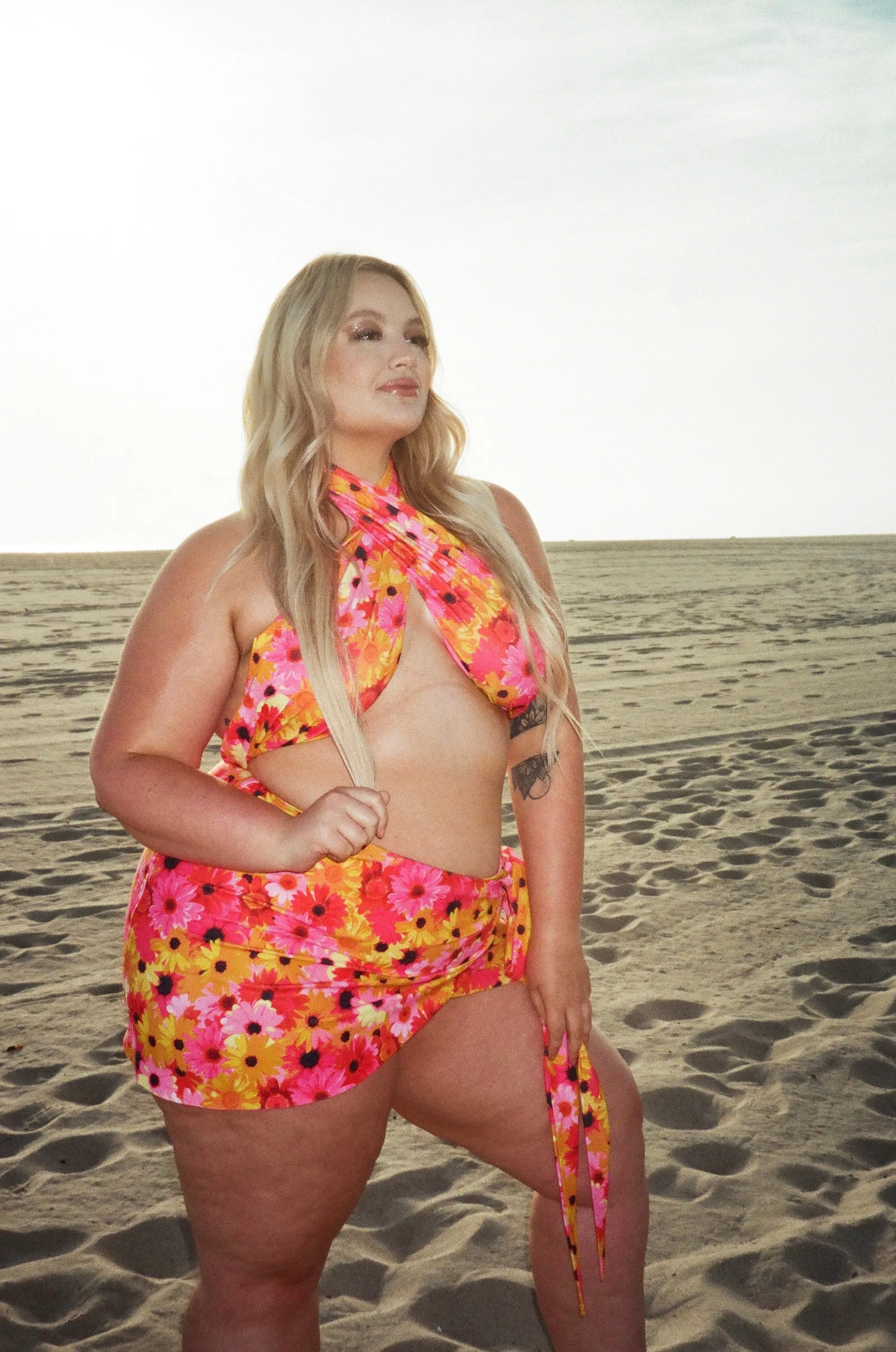 Alma Skirt in Pink Daisy sold by Alpine Butterfly product image thumbnail 3