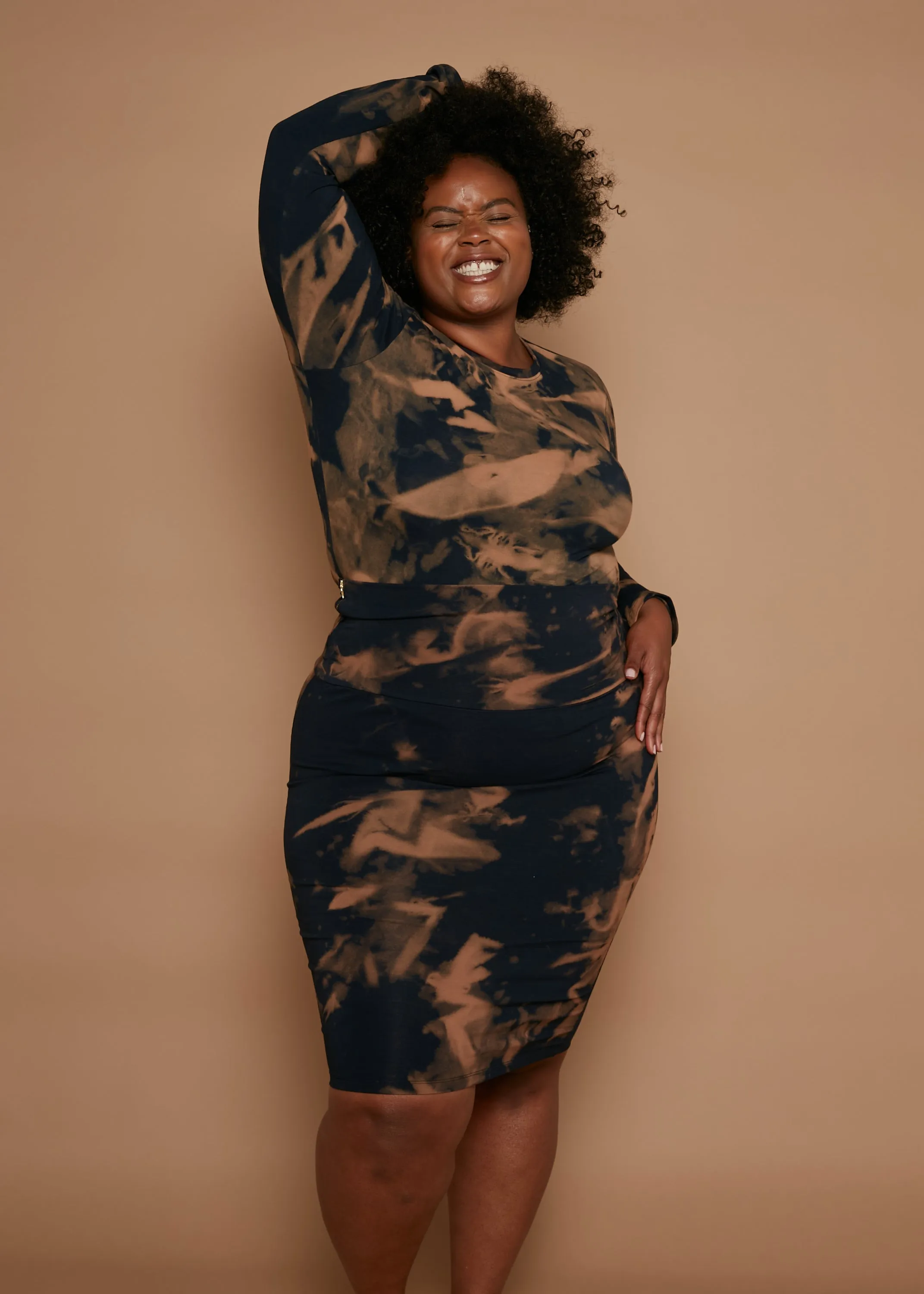 Favell Pencil Skirt In Acid Wash sold by Manners London product image thumbnail 2