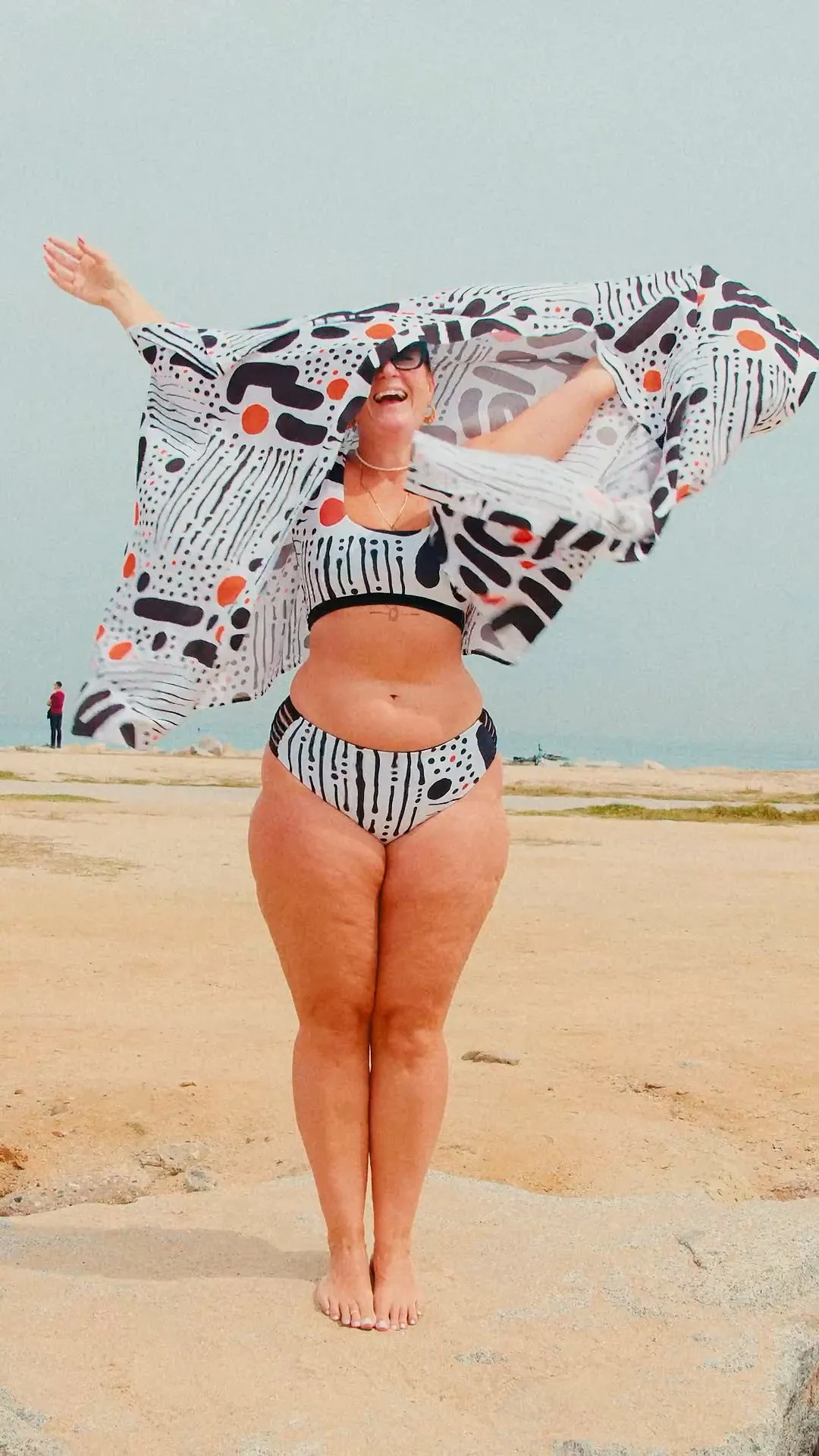 Cheeky Reversible High Waist Petite In Cuppa Print and Black sold by Manners London product image thumbnail 4