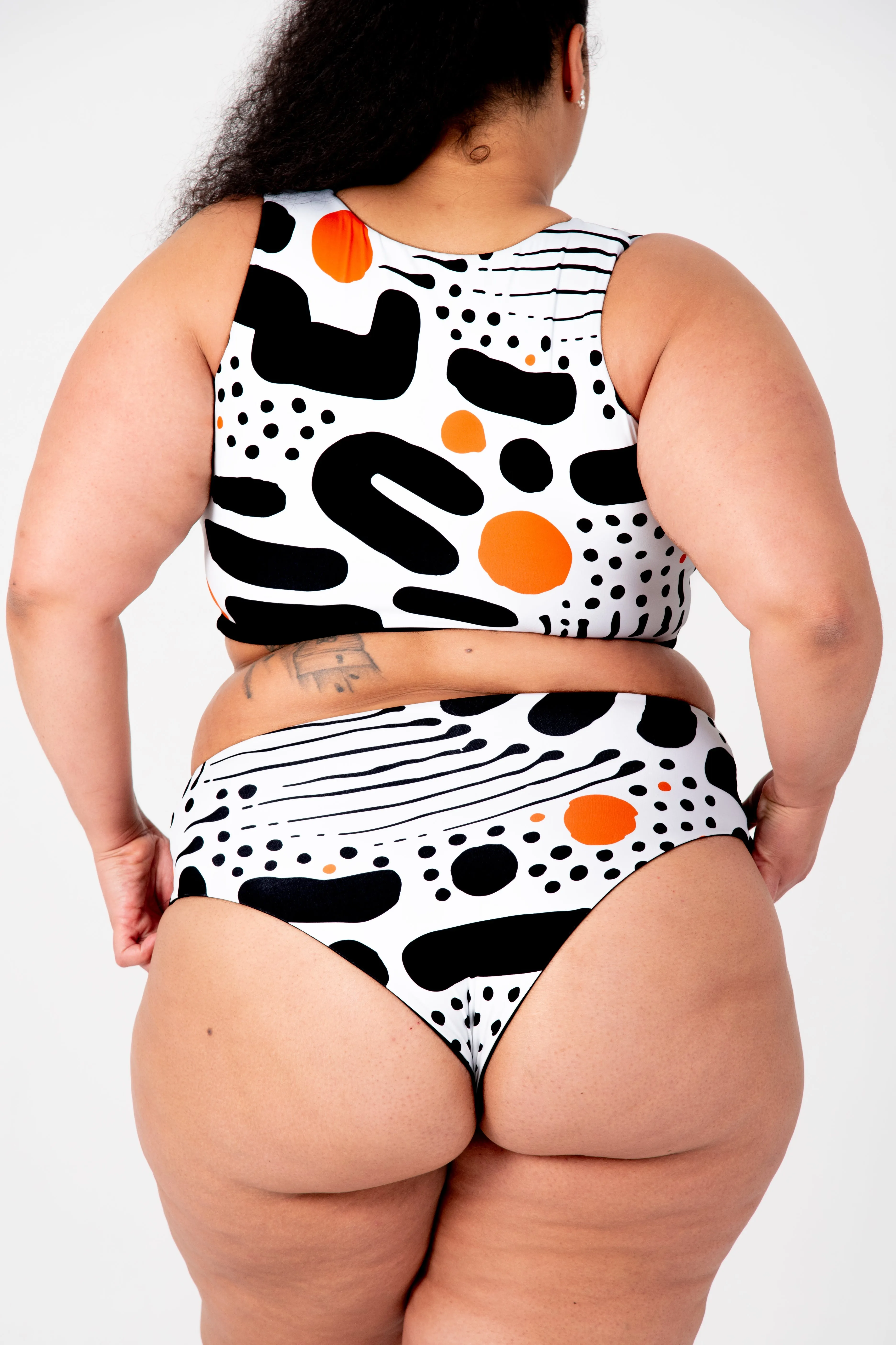 Cheeky Reversible High Waist Petite In Cuppa Print and Black sold by Manners London product image thumbnail 5