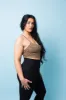 Super High Waist Tib Pant Petite in Black sold by Manners London