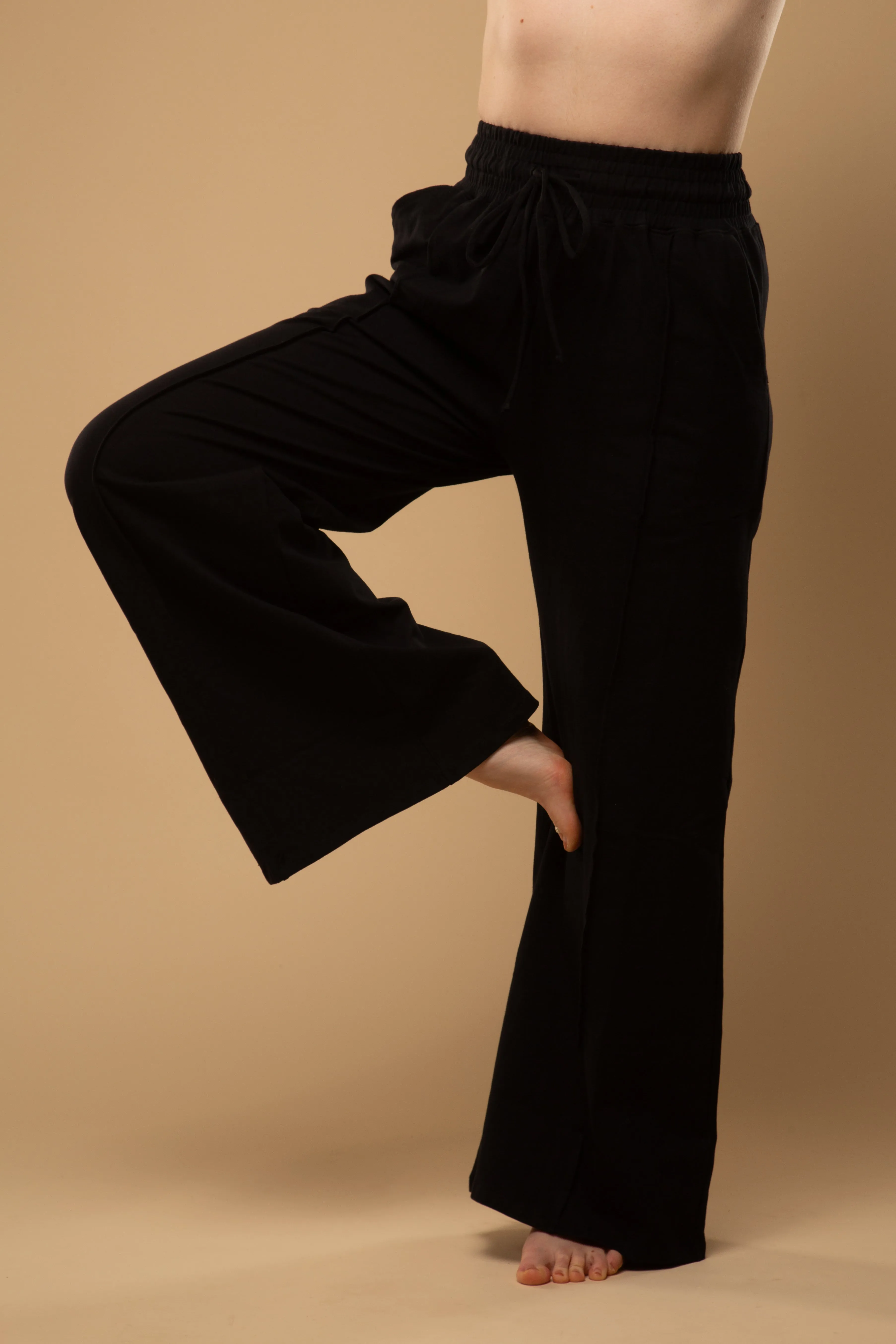Trackie Trousers Wide Leg Regular in Black sold by Manners London product image thumbnail 3
