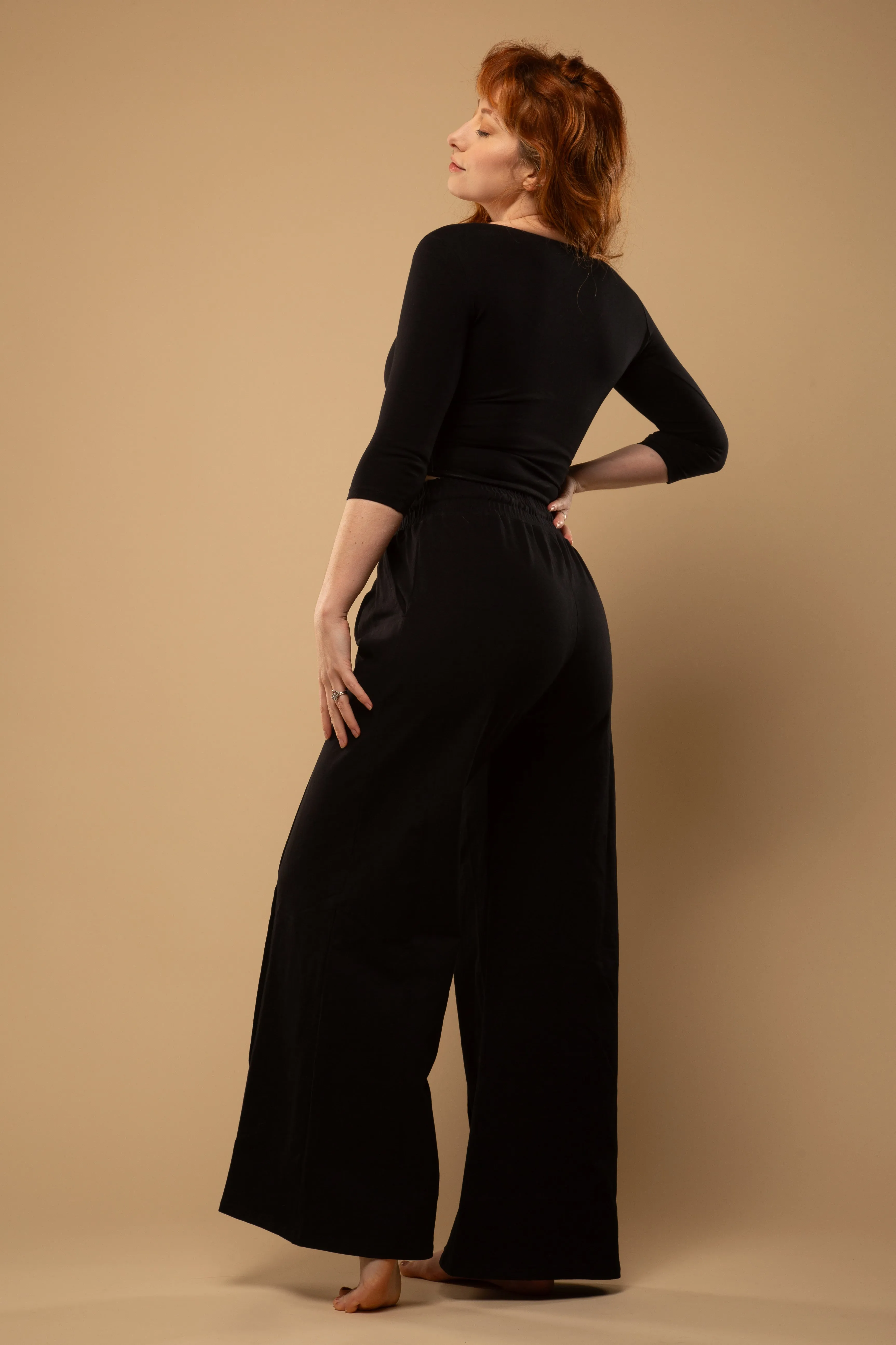 Trackie Trousers Wide Leg Regular in Black sold by Manners London product image thumbnail 2