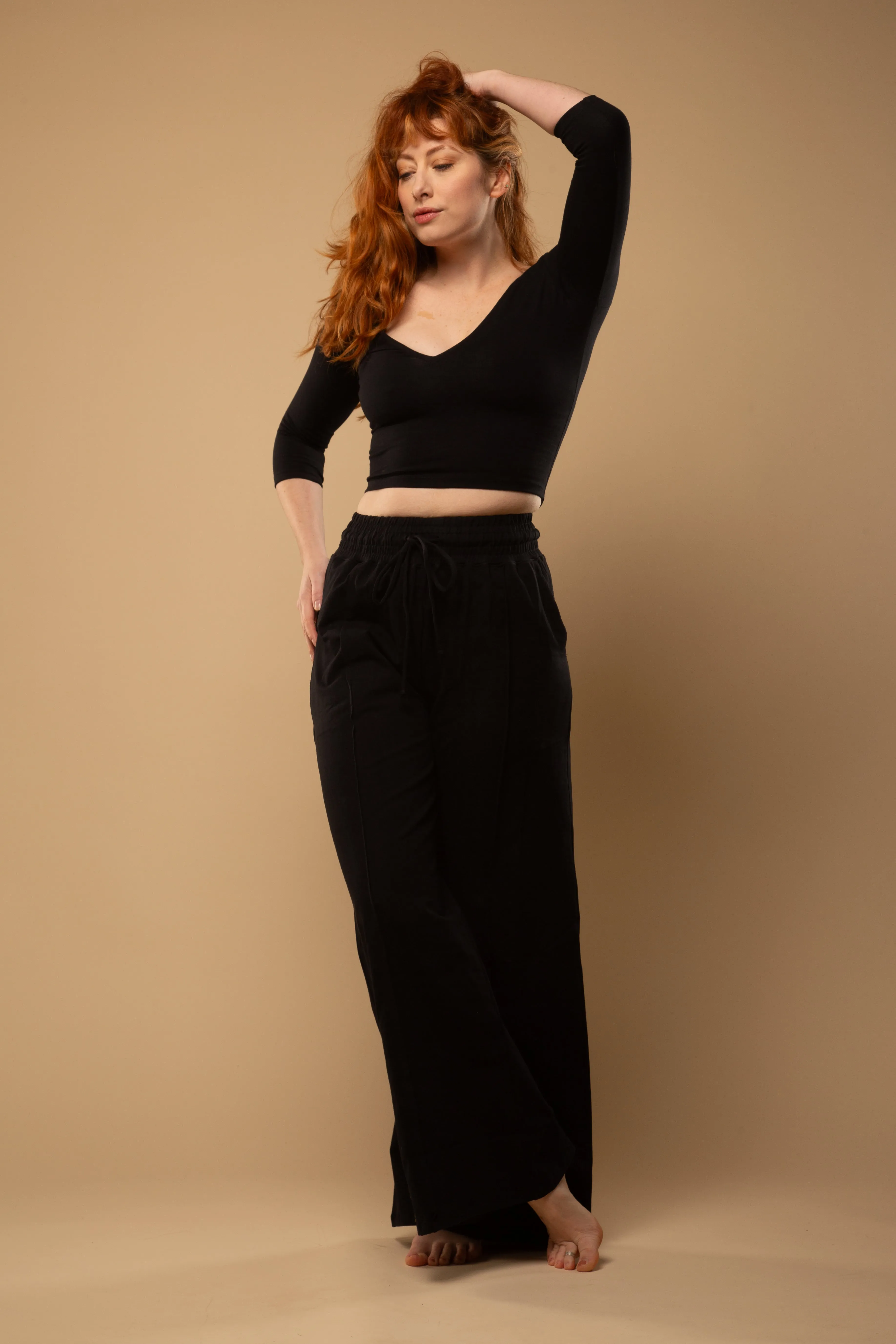 Trackie Trousers Wide Leg Regular in Black sold by Manners London product image thumbnail 5