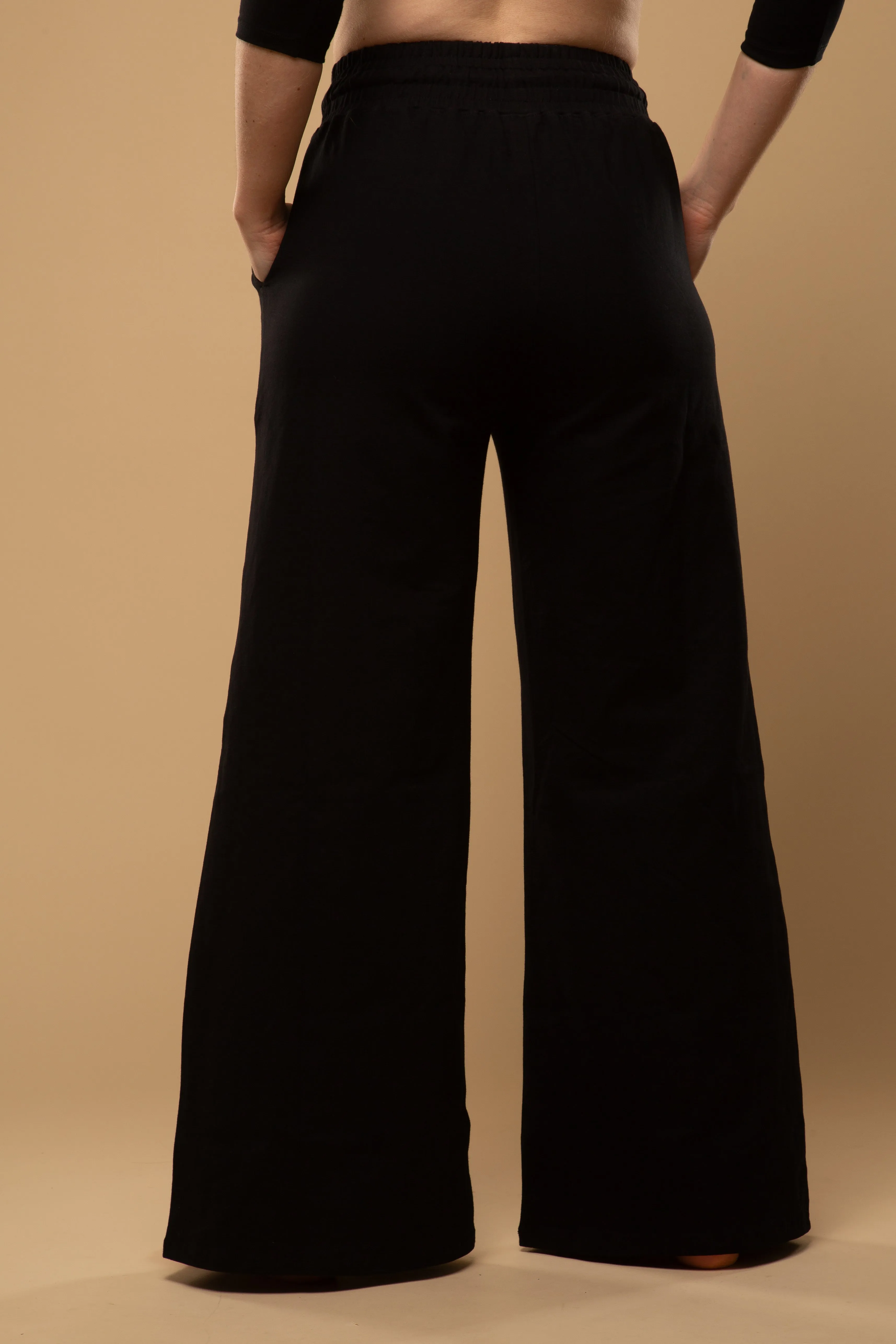 Trackie Trousers Wide Leg Regular in Black sold by Manners London product image thumbnail 4