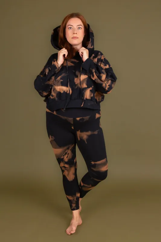 Oversized Cropped Hoodie in Acid Wash sold by Manners London