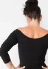 Baza Full Length Top in Black sold by Manners London