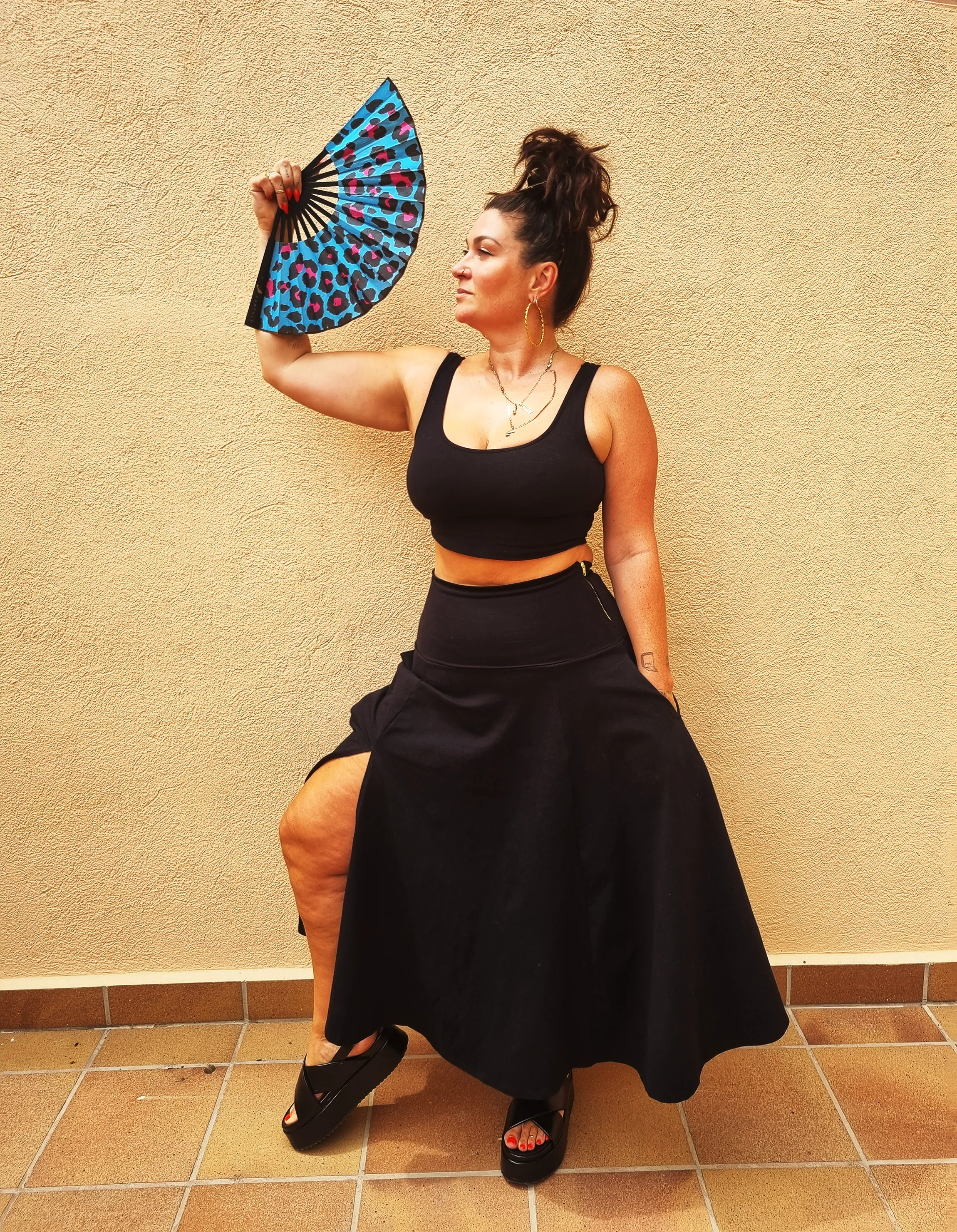 Asri Skirt in Black sold by Manners London