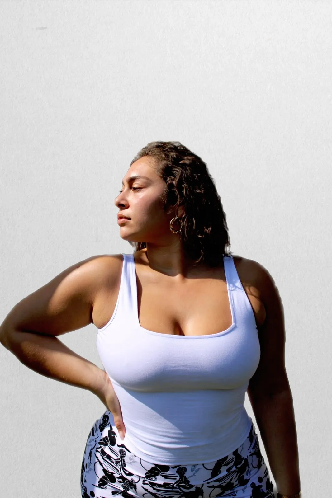 Square Neck Vest Full Length in White sold by Manners London product image thumbnail 3