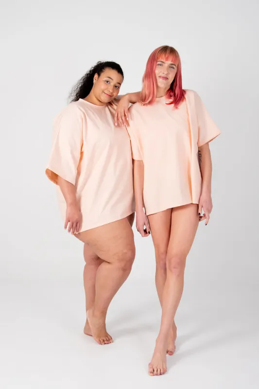 Oversized T-Shirt In Peach Dust sold by Manners London